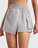 G4Free - 2 in 1 Elastic Waist Tennis Skorts -GF25E443BA-S