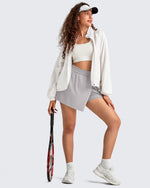 G4Free Activewear - 2 in 1 Elastic Waist Tennis Skorts -GF25E443AA-S-GF25E443AB-M-GF25E443AC-L-GF25E443AD-XL-GF25E443AE-XXL