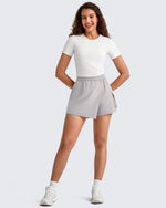 G4Free Activewear - 2 in 1 Elastic Waist Tennis Skorts -GF25E443AA-S-GF25E443AB-M-GF25E443AC-L-GF25E443AD-XL-GF25E443AE-XXL