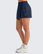 G4Free Activewear - 2 in 1 Elastic Waist Tennis Skorts -GF25E443AA-S-GF25E443AB-M-GF25E443AC-L-GF25E443AD-XL-GF25E443AE-XXL