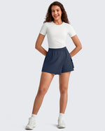 G4Free Activewear - 2 in 1 Elastic Waist Tennis Skorts -GF25E443AA-S-GF25E443AB-M-GF25E443AC-L-GF25E443AD-XL-GF25E443AE-XXL