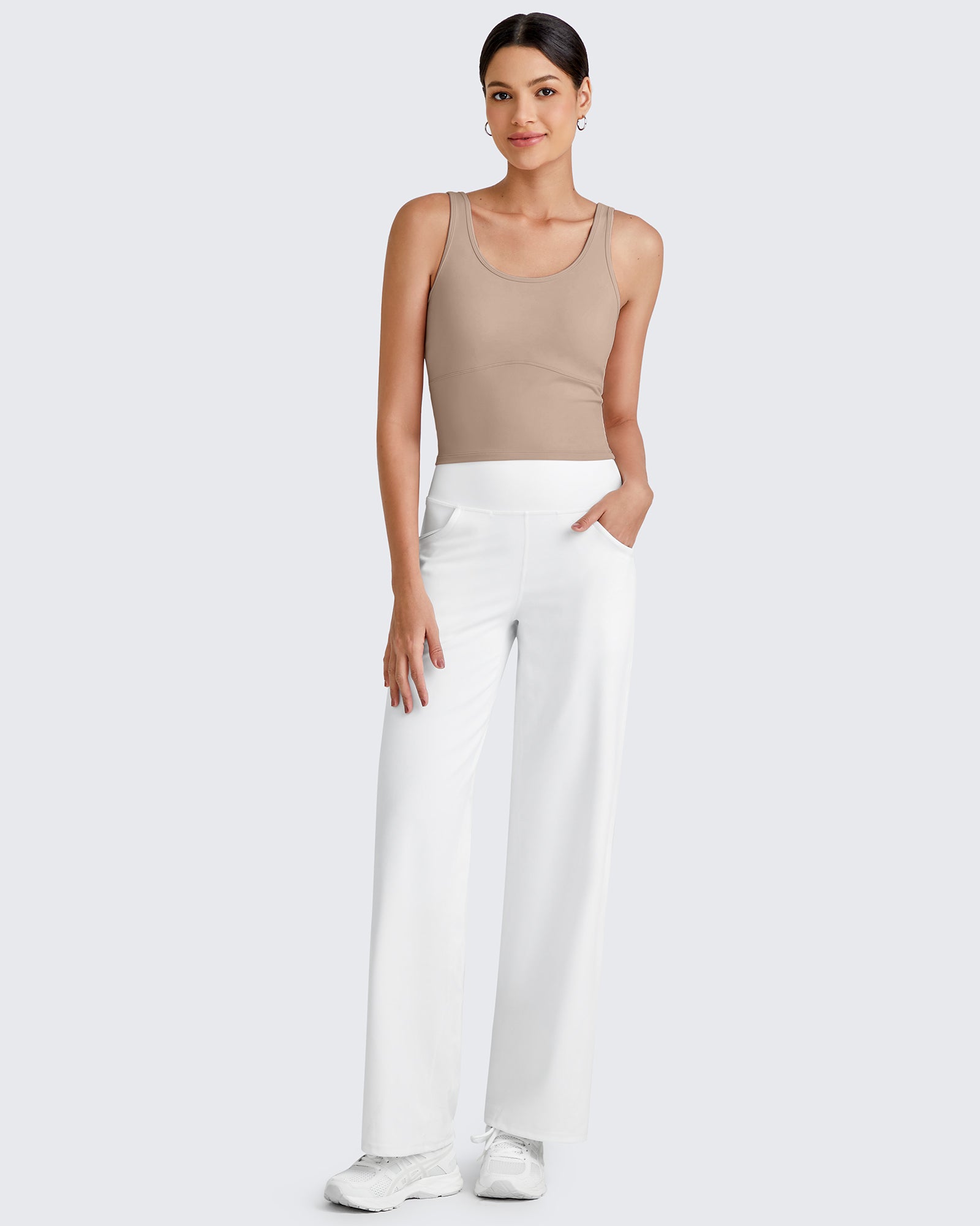 G4Free Activewear - BareFeel Built in Bra Workout Tank Tops -GF25L333AA-S-GF25L333AB-M-GF25L333AC-L-GF25L333AD-XL-GF25L333AF-XS