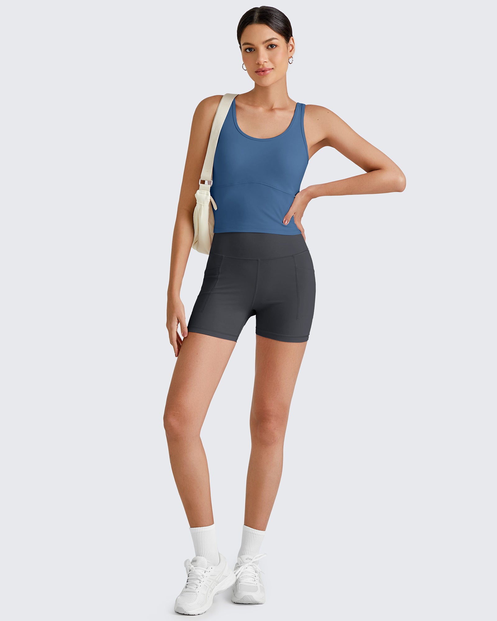 G4Free Activewear - BareFeel Built in Bra Workout Tank Tops -GF25L333AA-S-GF25L333AB-M-GF25L333AC-L-GF25L333AD-XL-GF25L333AF-XS