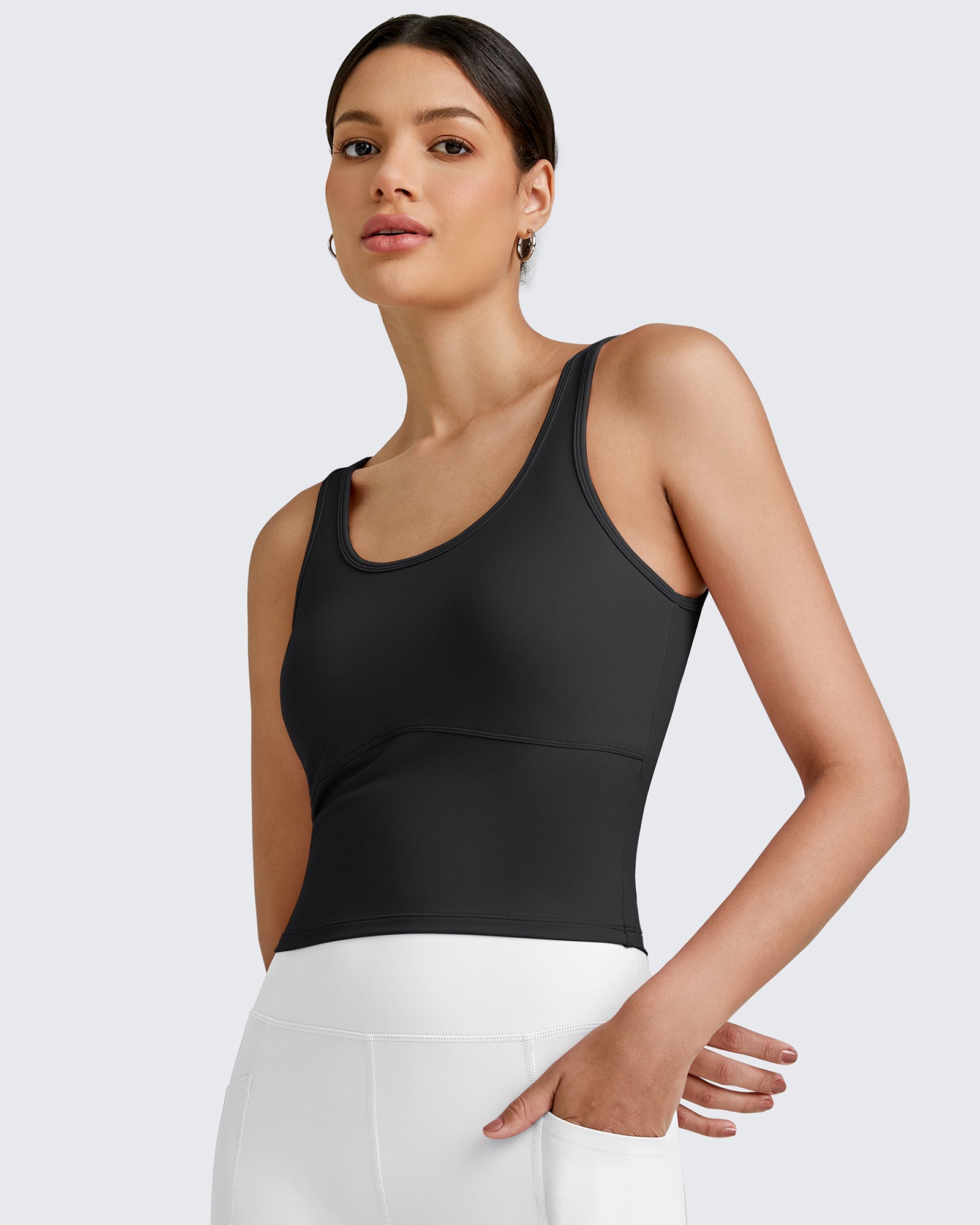 G4Free Activewear - BareFeel Built in Bra Workout Tank Tops -GF25L333AA-S-GF25L333AB-M-GF25L333AC-L-GF25L333AD-XL-GF25L333AF-XS