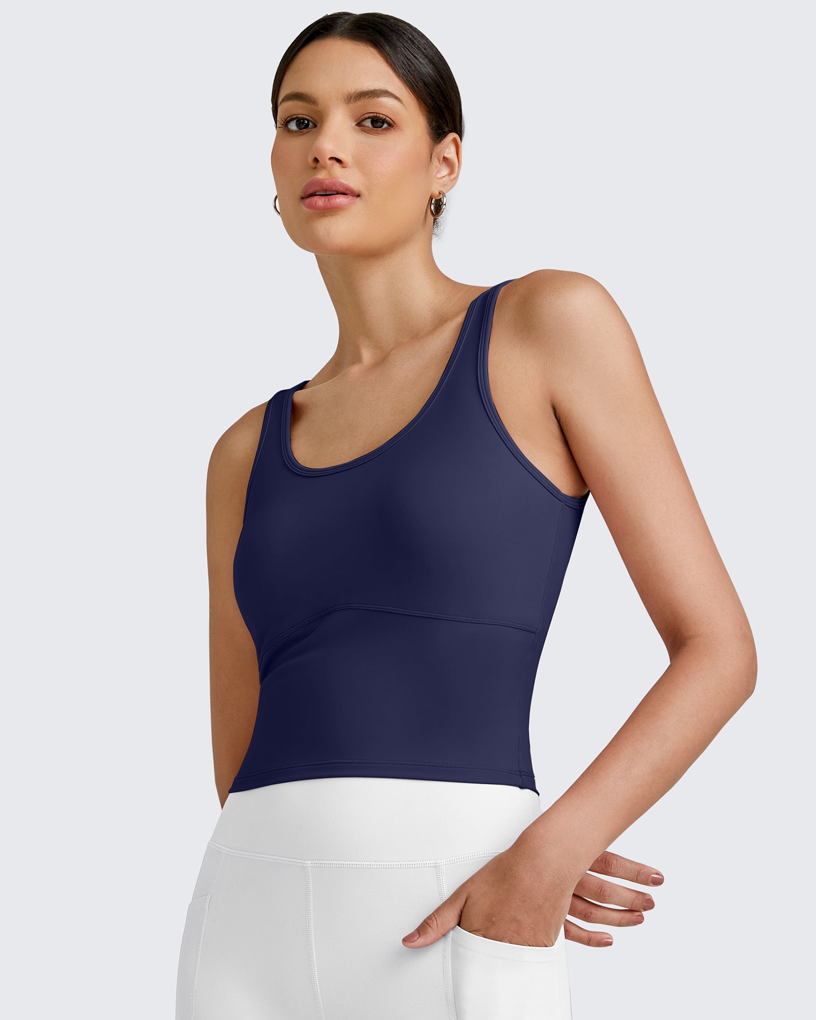 G4Free Activewear - BareFeel Built in Bra Workout Tank Tops -GF25L333AA-S-GF25L333AB-M-GF25L333AC-L-GF25L333AD-XL-GF25L333AF-XS