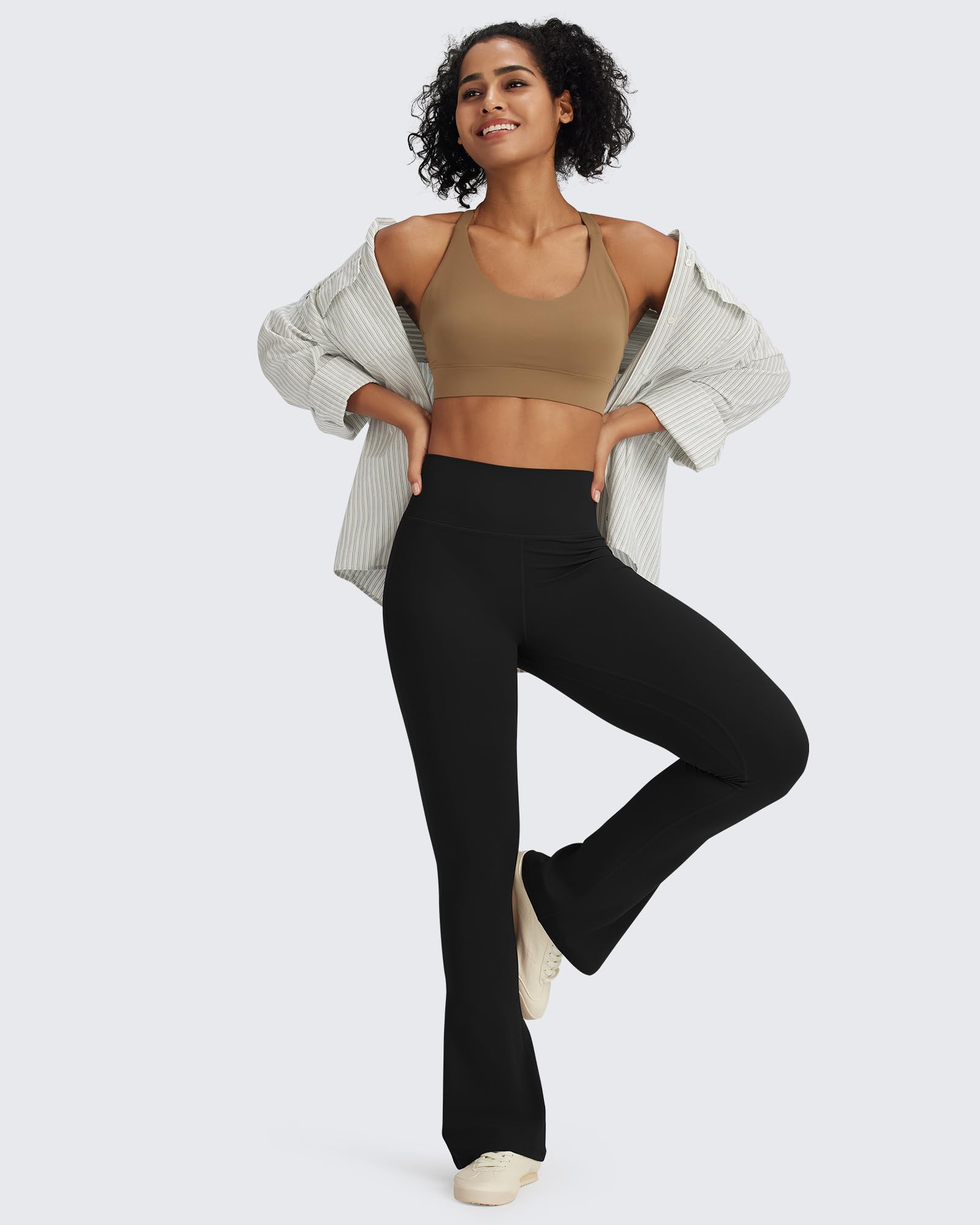 G4Free Activewear - BareFeel Casual High-Waisted Mini Flare Pants -GF24A244AA-S-GF24A245AA-S-GF24A246AA-S-GF24A244AB-M-GF24A245AB-M