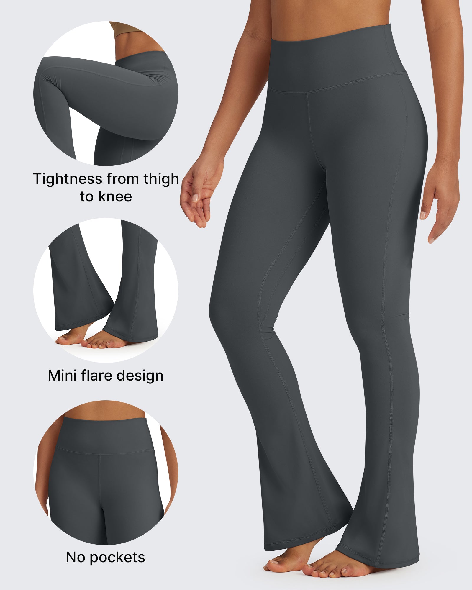 G4Free Activewear - BareFeel Casual High-Waisted Mini Flare Pants -GF24A244AA-S-GF24A245AA-S-GF24A246AA-S-GF24A244AB-M-GF24A245AB-M