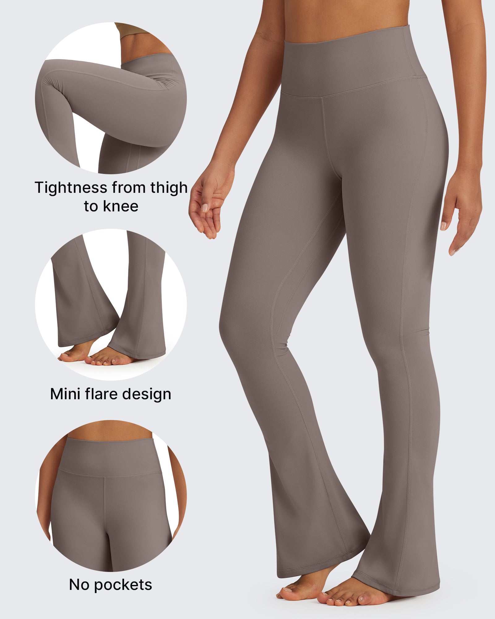 G4Free Activewear - BareFeel Casual High-Waisted Mini Flare Pants -GF24A244AA-S-GF24A245AA-S-GF24A246AA-S-GF24A244AB-M-GF24A245AB-M