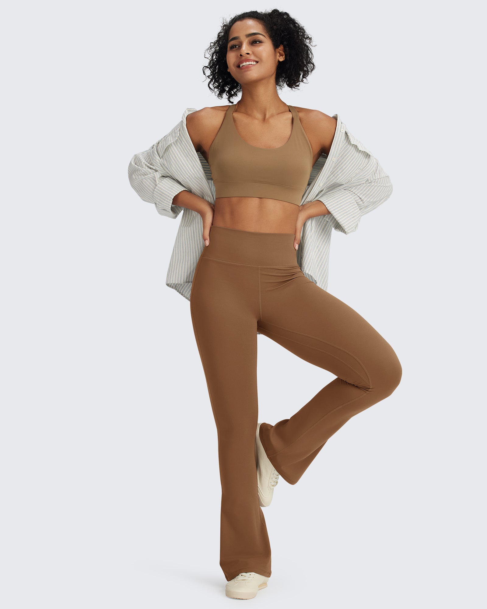 G4Free Activewear - BareFeel Casual High-Waisted Mini Flare Pants -GF24A244AA-S-GF24A245AA-S-GF24A246AA-S-GF24A244AB-M-GF24A245AB-M