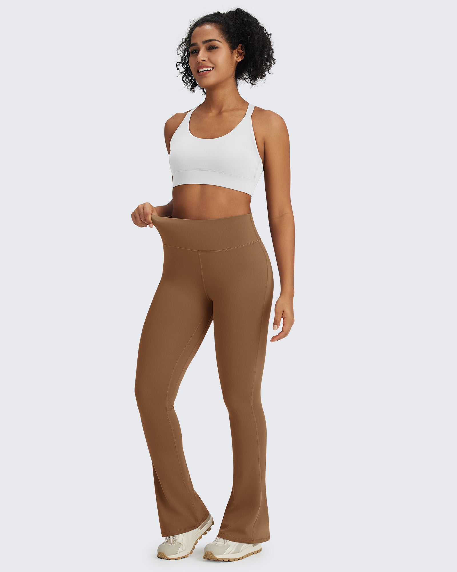 G4Free Activewear - BareFeel Casual High-Waisted Mini Flare Pants -GF24A244AA-S-GF24A245AA-S-GF24A246AA-S-GF24A244AB-M-GF24A245AB-M