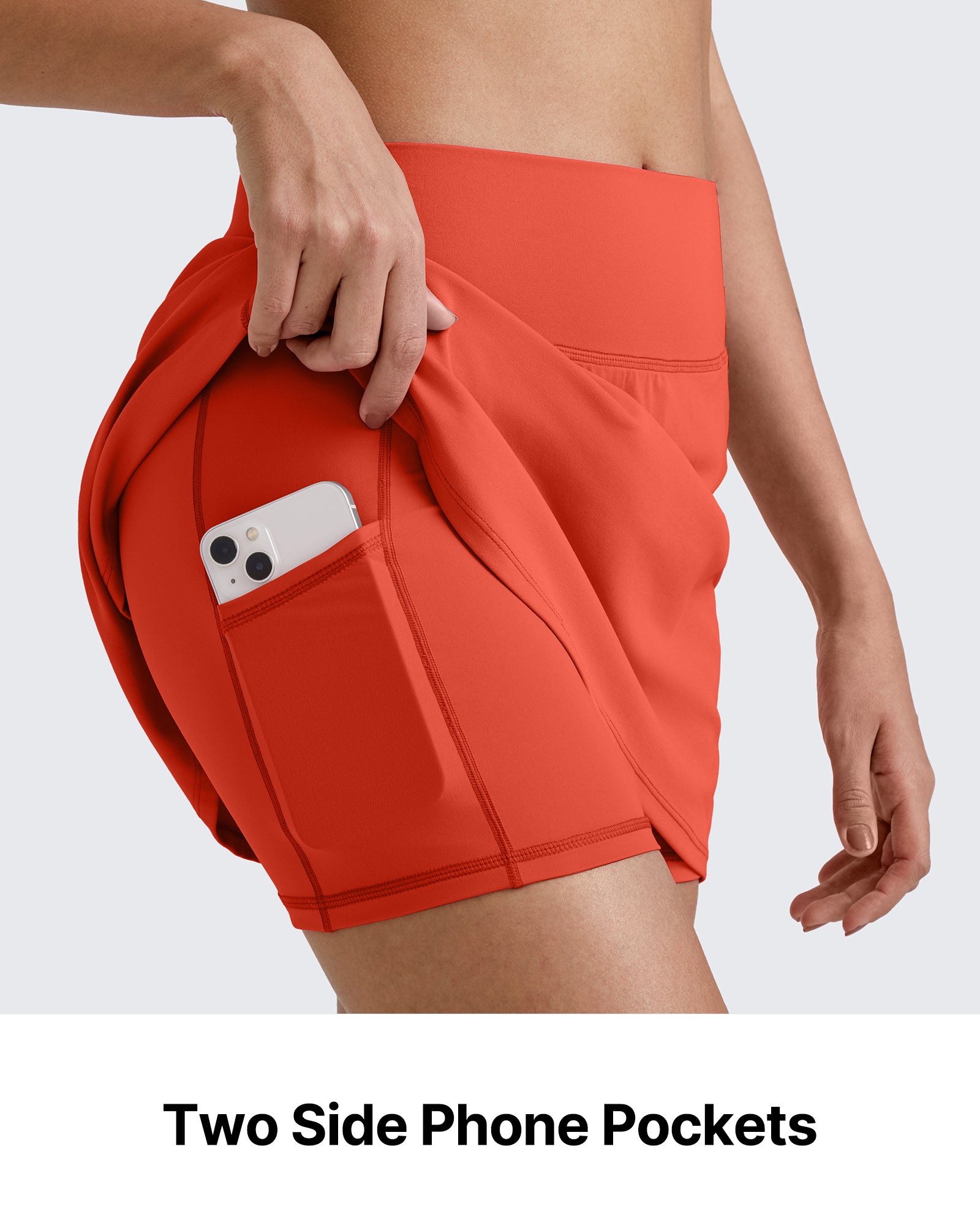 G4Free Activewear - BareFeel Casual Inner Shorts Tennis Skirts 15'' -GF25H393AA-S-GF25H393AB-M-GF25H393AC-L-GF25H393AD-XL-GF25H393AE-XXL