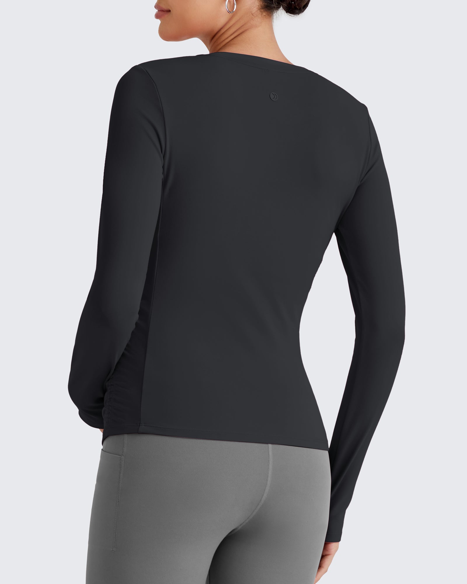 G4Free Activewear - BareFeel Crew Neck Ruches Maternity Long Sleeve -GF25BY380CA-S-GF25BY380CB-M-GF25BY380CC-L-GF25BY380CD-XL-GF25BY380CE-XXL