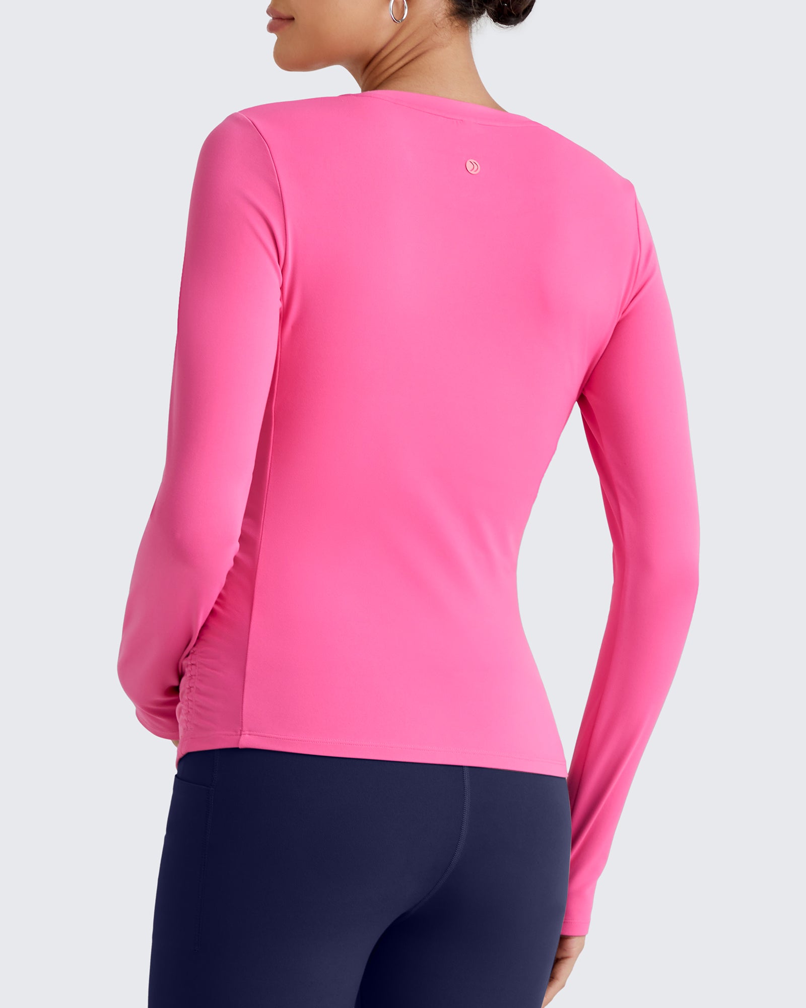 G4Free Activewear - BareFeel Crew Neck Ruches Maternity Long Sleeve -GF25BY380CA-S-GF25BY380CB-M-GF25BY380CC-L-GF25BY380CD-XL-GF25BY380CE-XXL
