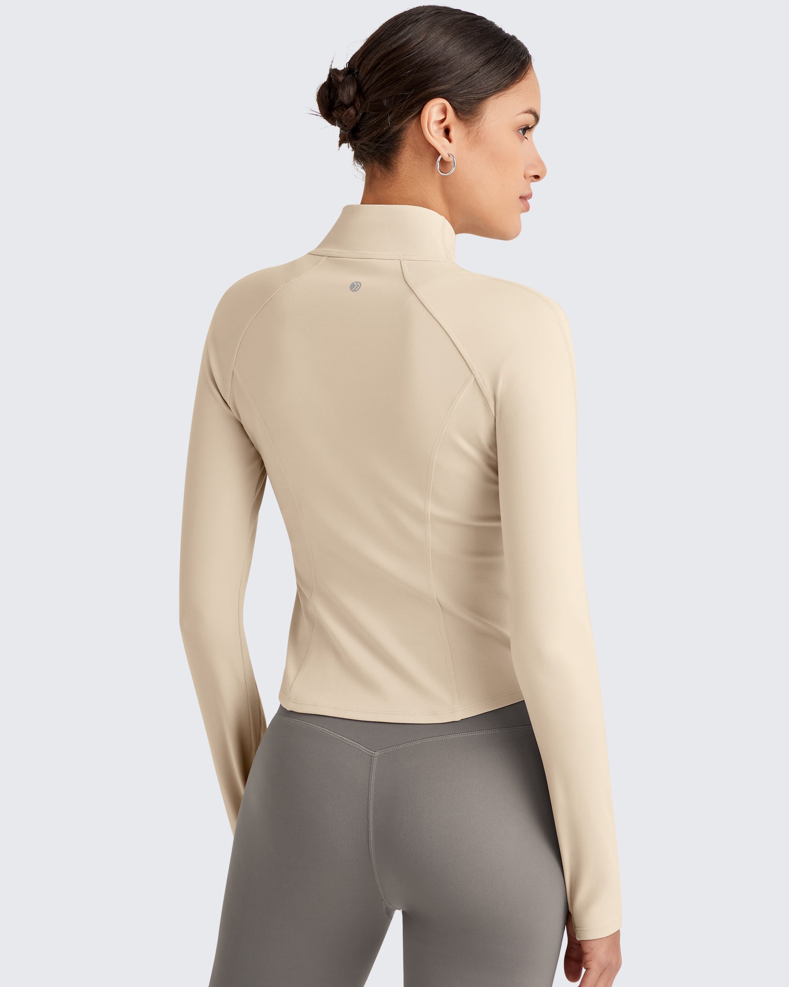 G4Free Activewear - BareFeel Cropped Slim Fit Full Zip Workout Jackets -GF25M411AA-S-GF25M411AB-M-GF25M411AC-L-GF25M411AD-XL-GF25M411AE-XXL