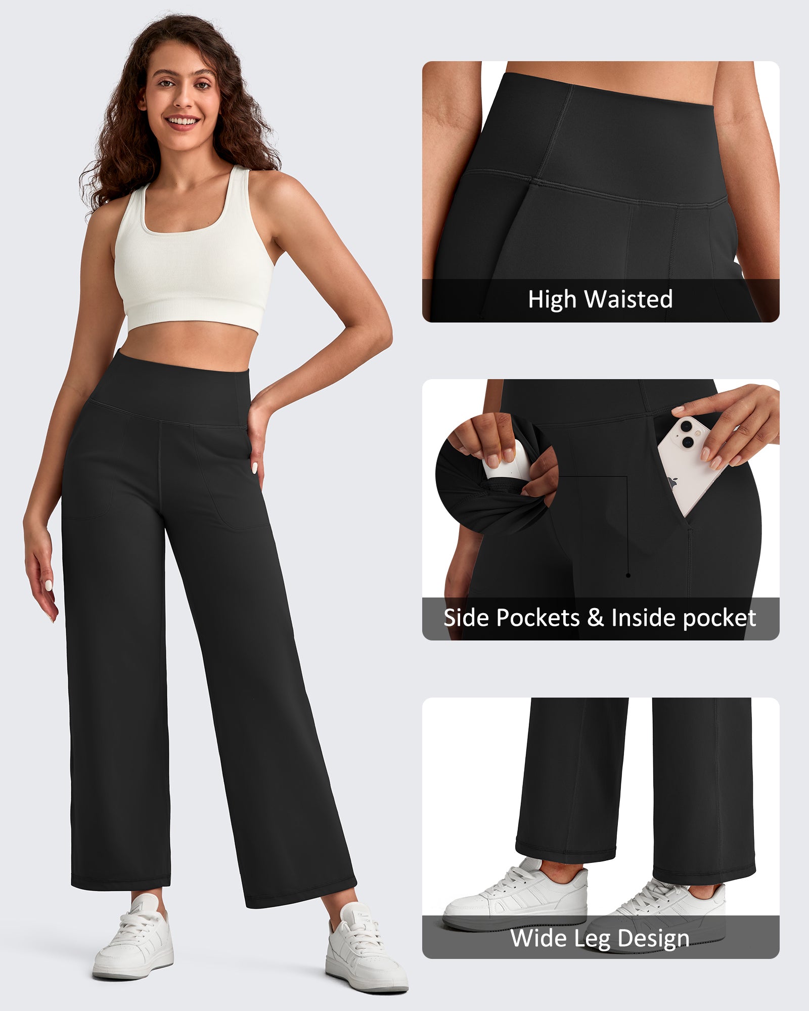 G4Free Activewear - BareFeel High Waist Wide Leg Ankle Length Pants -GF25J487AF-XS-GF25J488AF-XS-GF25J489AF-XS-GF25J487AA-S-GF25J488AA-S