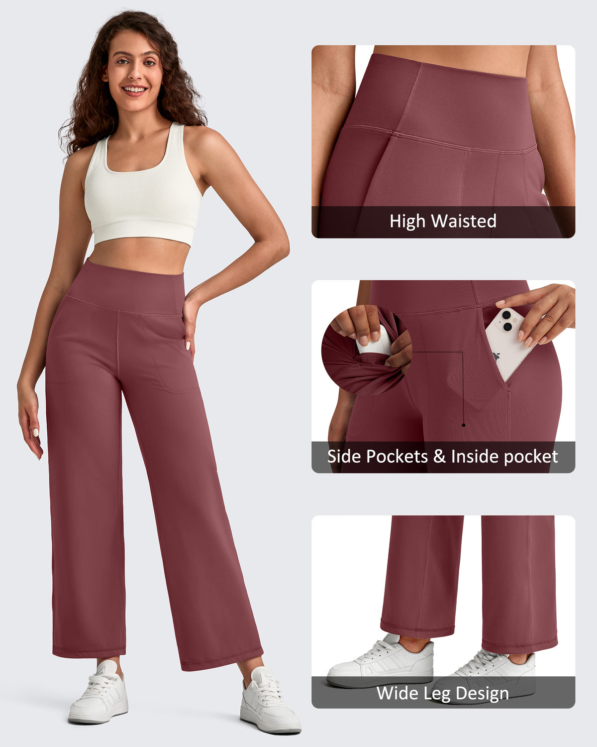 G4Free Activewear - BareFeel High Waist Wide Leg Ankle Length Pants -GF25J487AF-XS-GF25J488AF-XS-GF25J489AF-XS-GF25J487AA-S-GF25J488AA-S