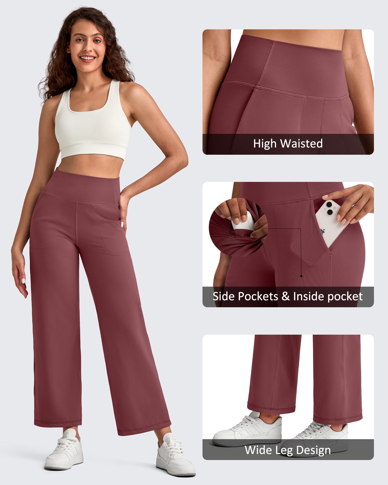 G4Free Activewear - BareFeel High Waist Wide Leg Ankle Length Pants -GF25J487AF-XS-GF25J488AF-XS-GF25J489AF-XS-GF25J487AA-S-GF25J488AA-S
