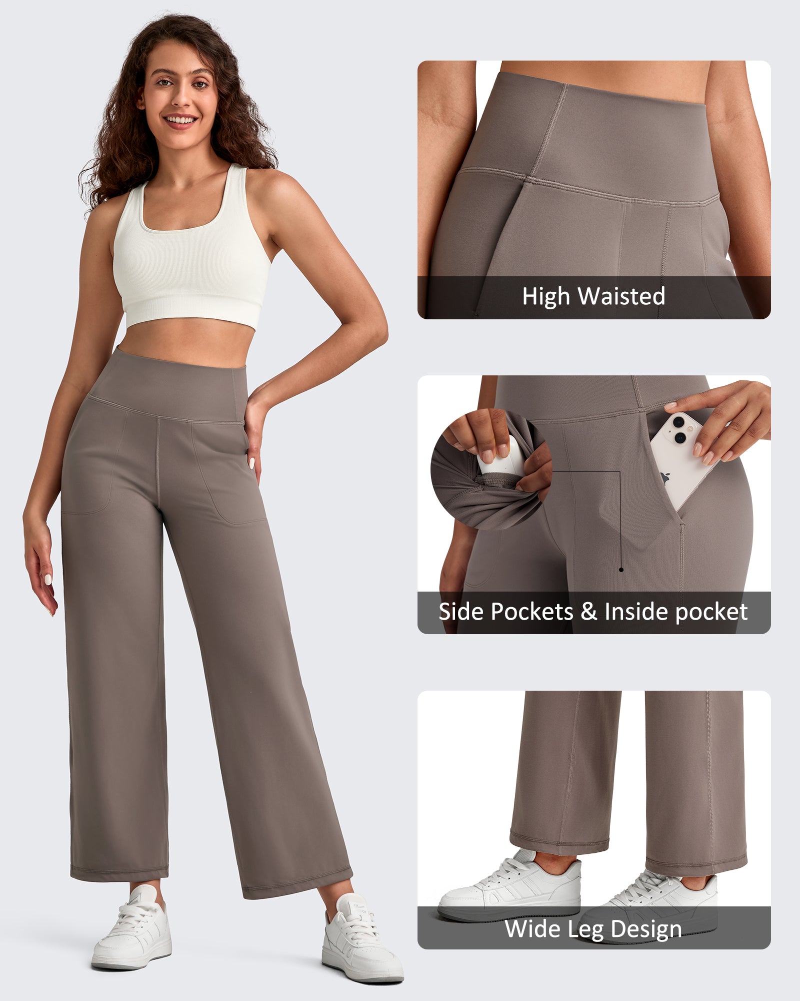 G4Free Activewear - BareFeel High Waist Wide Leg Ankle Length Pants -GF25J487AF-XS-GF25J488AF-XS-GF25J489AF-XS-GF25J487AA-S-GF25J488AA-S