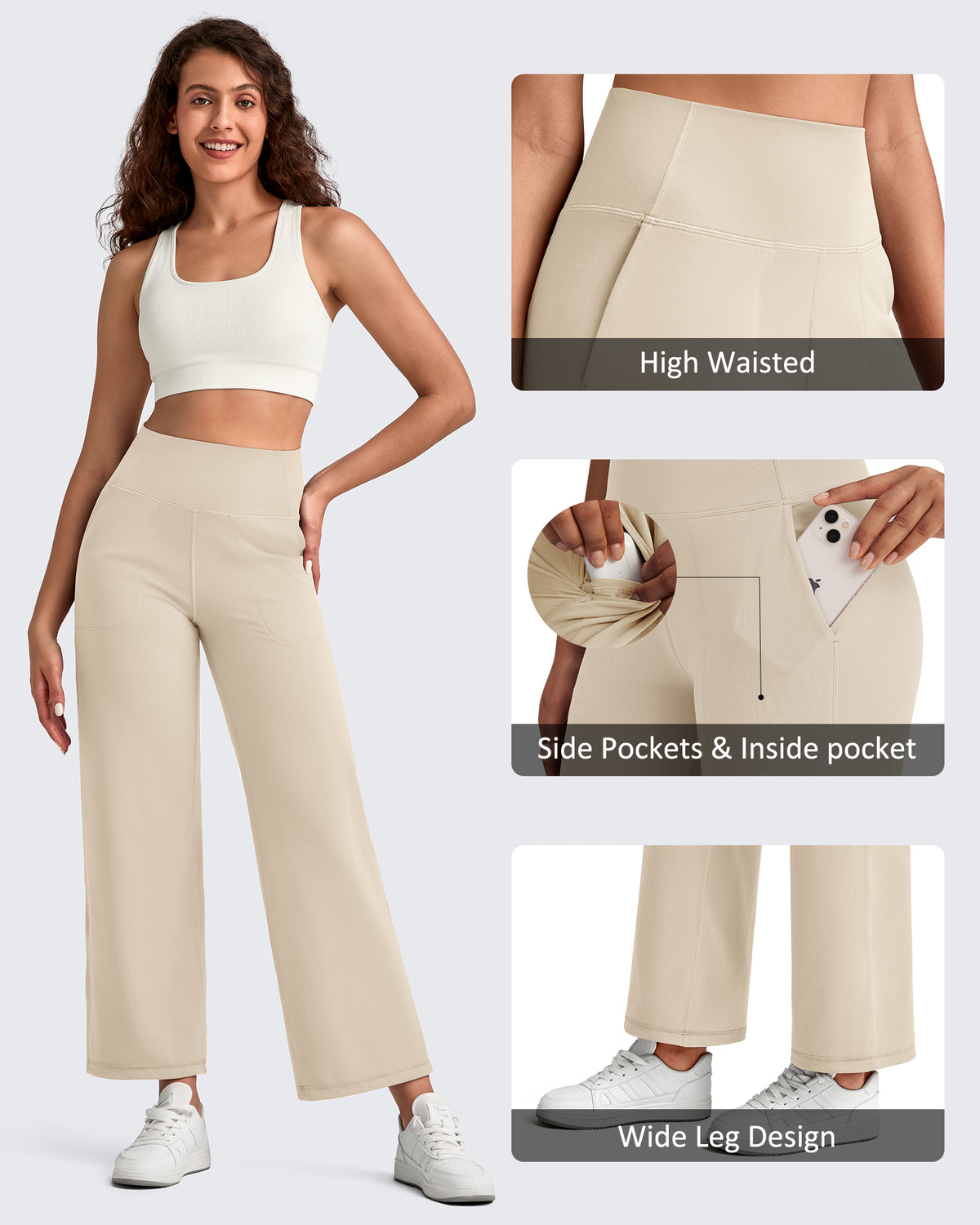 G4Free Activewear - BareFeel High Waist Wide Leg Ankle Length Pants -GF25J487AF-XS-GF25J488AF-XS-GF25J489AF-XS-GF25J487AA-S-GF25J488AA-S