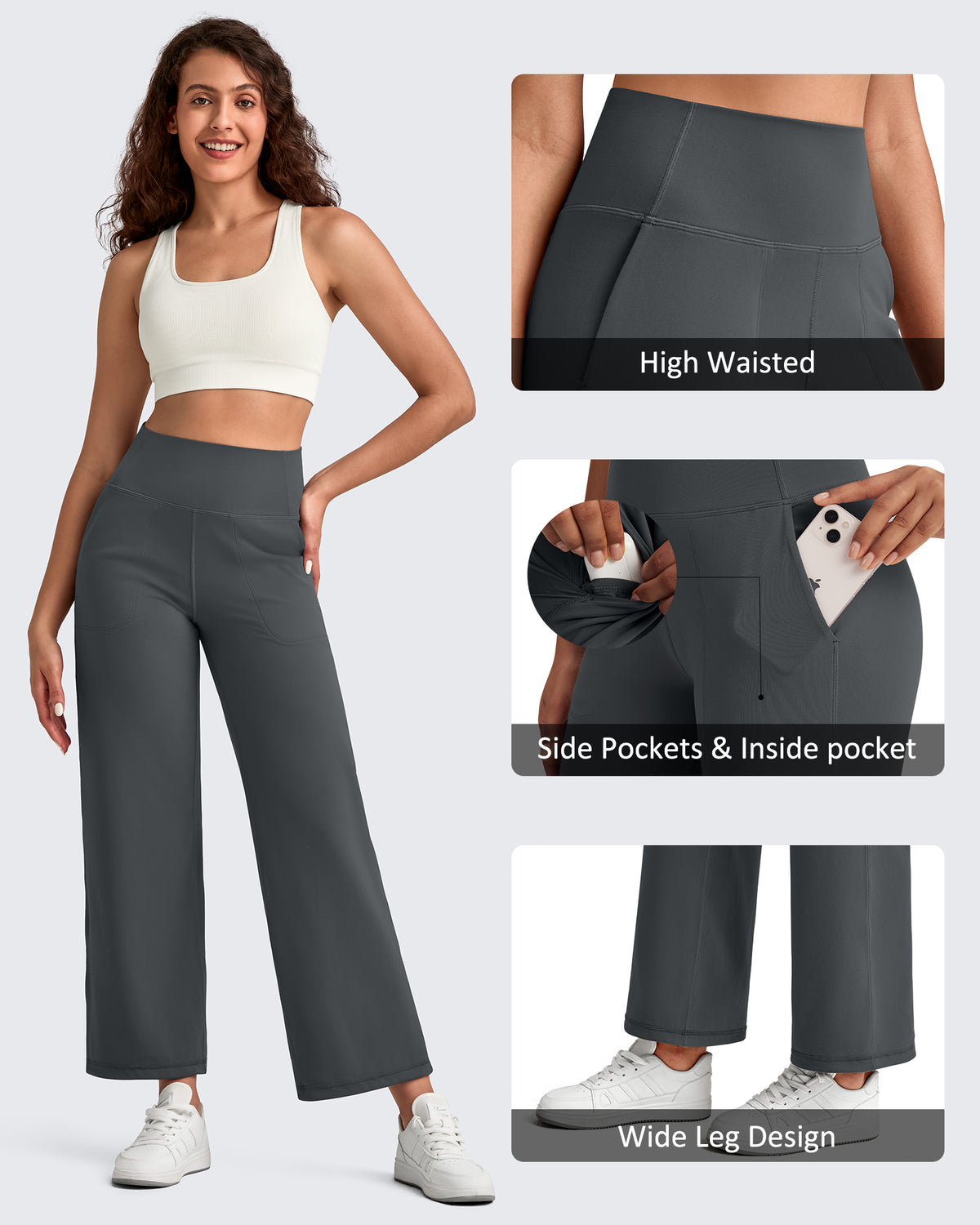 G4Free Activewear - BareFeel High Waist Wide Leg Ankle Length Pants -GF25J487AF-XS-GF25J488AF-XS-GF25J489AF-XS-GF25J487AA-S-GF25J488AA-S