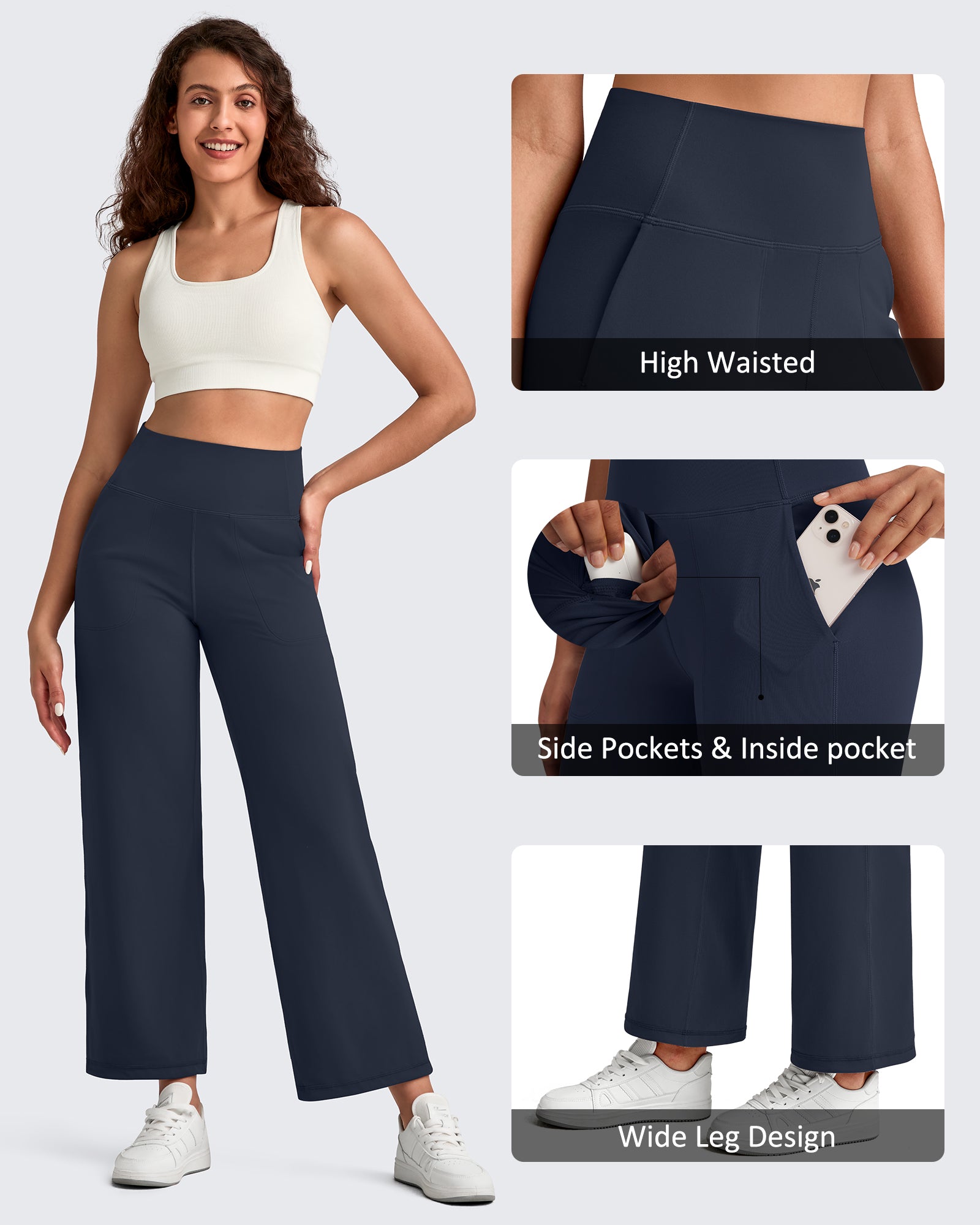 G4Free Activewear - BareFeel High Waist Wide Leg Ankle Length Pants -GF25J487AF-XS-GF25J488AF-XS-GF25J489AF-XS-GF25J487AA-S-GF25J488AA-S