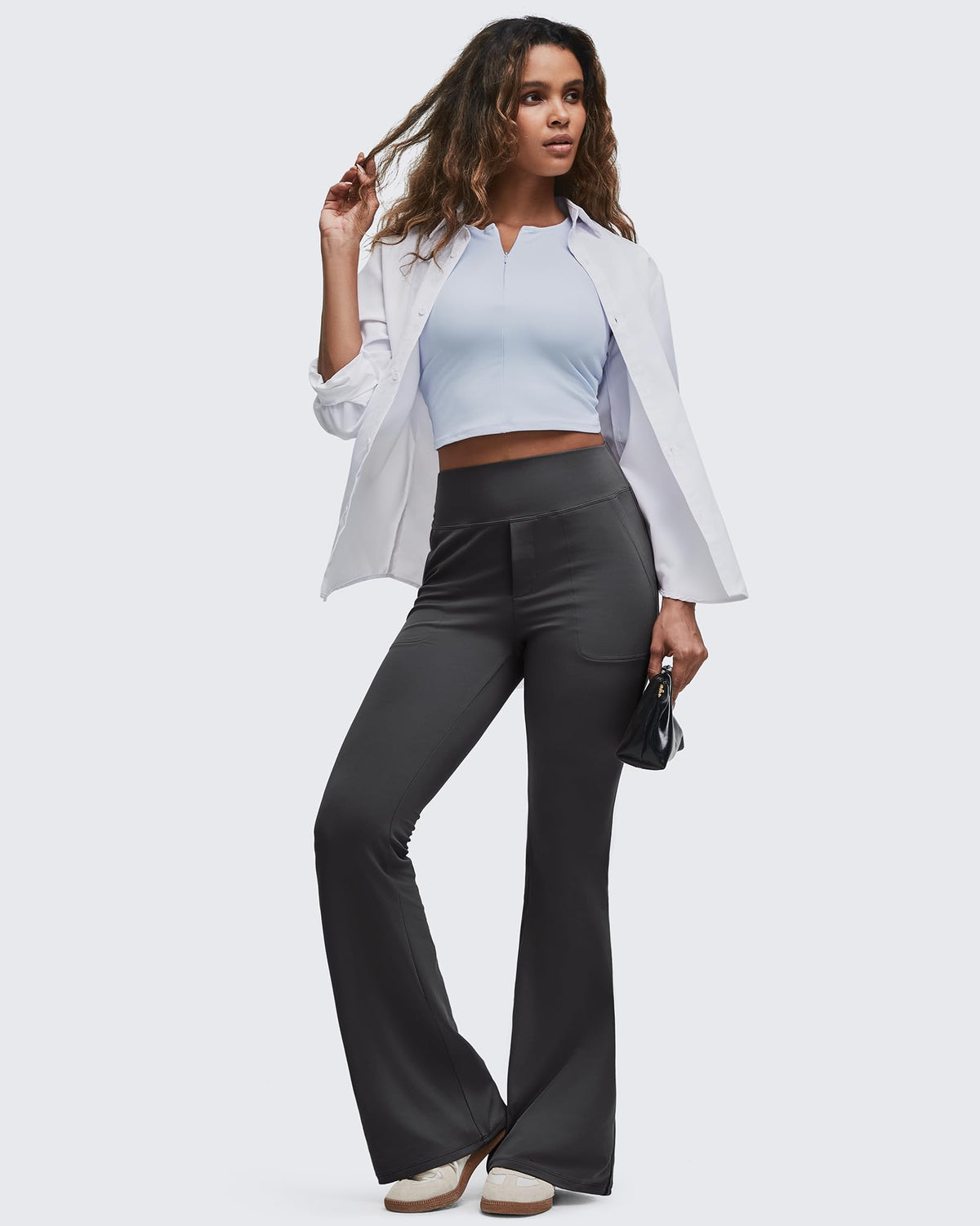 G4Free Activewear - BareFeel High Waisted Pockets Flare Dress Pants -GF25A548DF-XS-GF25A549DF-XS-GF25A550DF-XS-GF25A548DA-S-GF25A549DA-S