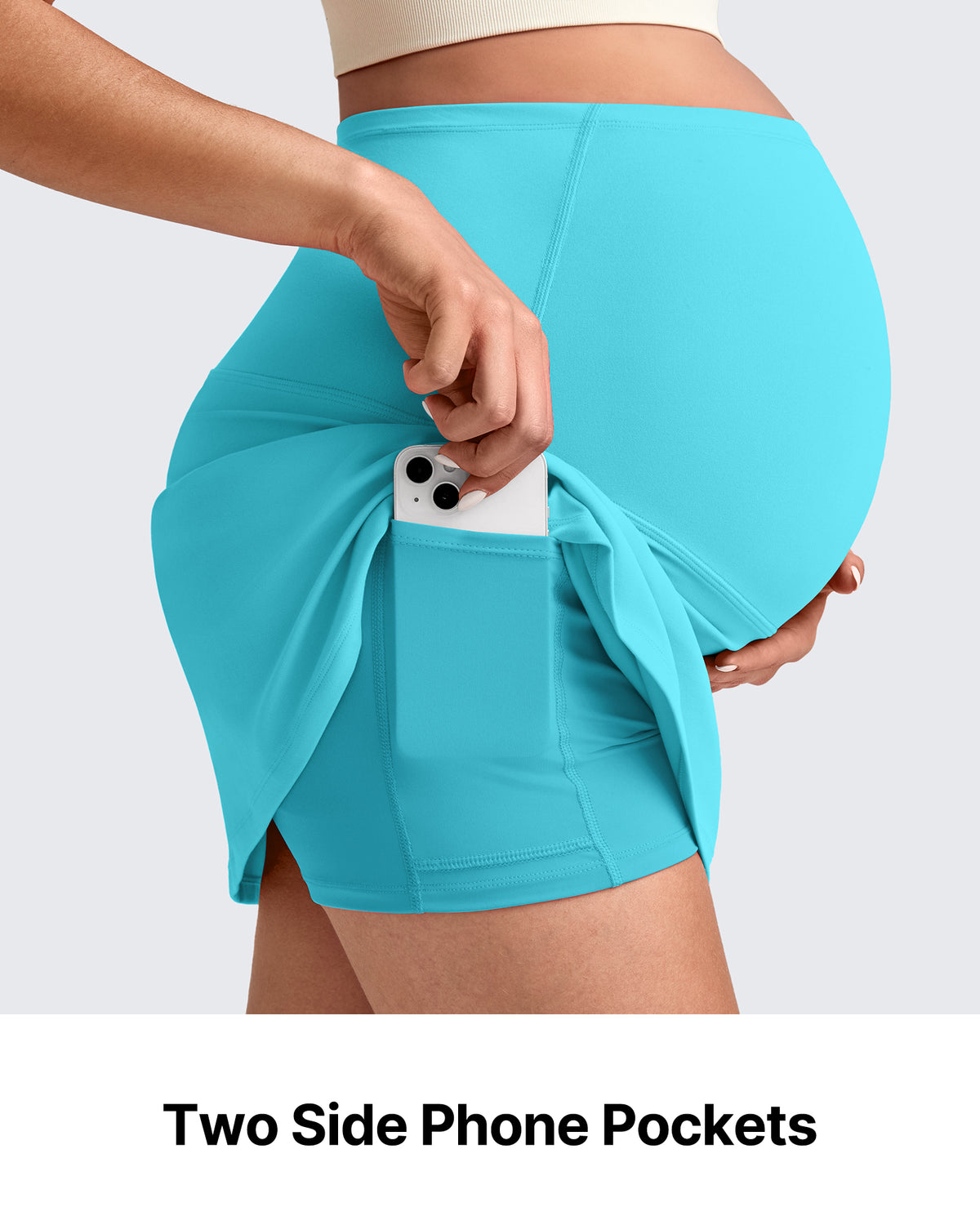 G4Free Activewear - BareFeel Inner Shorts Maternity Workout Skirt -GF25HY520AA-S-GF25HY520AB-M-GF25HY520AC-L-GF25HY520AD-XL-GF25HY520AF-XS