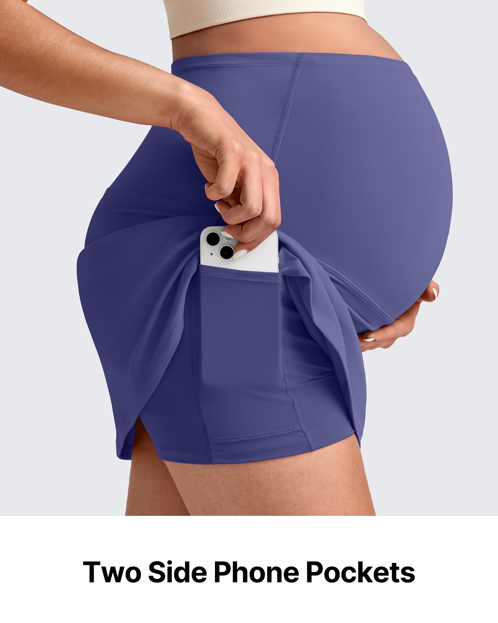 G4Free Activewear - BareFeel Inner Shorts Maternity Workout Skirt -GF25HY520AA-S-GF25HY520AB-M-GF25HY520AC-L-GF25HY520AD-XL-GF25HY520AF-XS