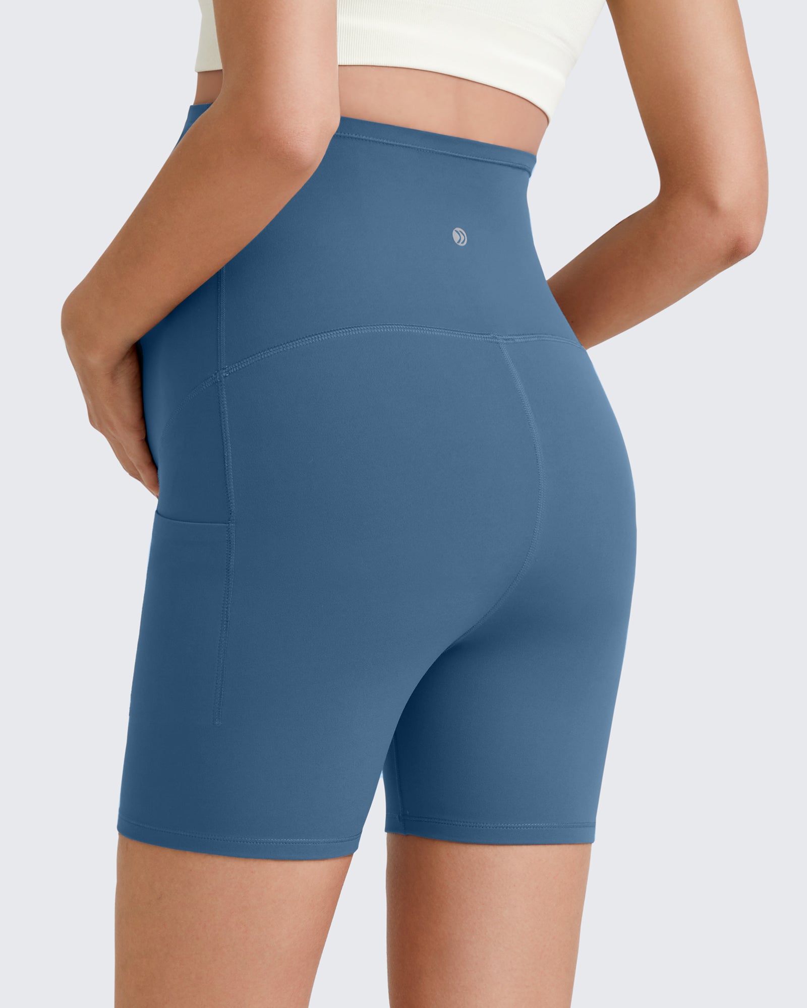 G4Free Activewear - BareFeel Maternity Athletic Legging Shorts 5'' -GF25AY336AA-S-GF25AY336AB-M-GF25AY336AC-L-GF25AY336AD-XL-GF25AY336AE-XXL