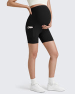 G4Free Activewear - BareFeel Maternity Athletic Legging Shorts 5'' -GF25AY336AA-S-GF25AY336AB-M-GF25AY336AC-L-GF25AY336AD-XL-GF25AY336AE-XXL