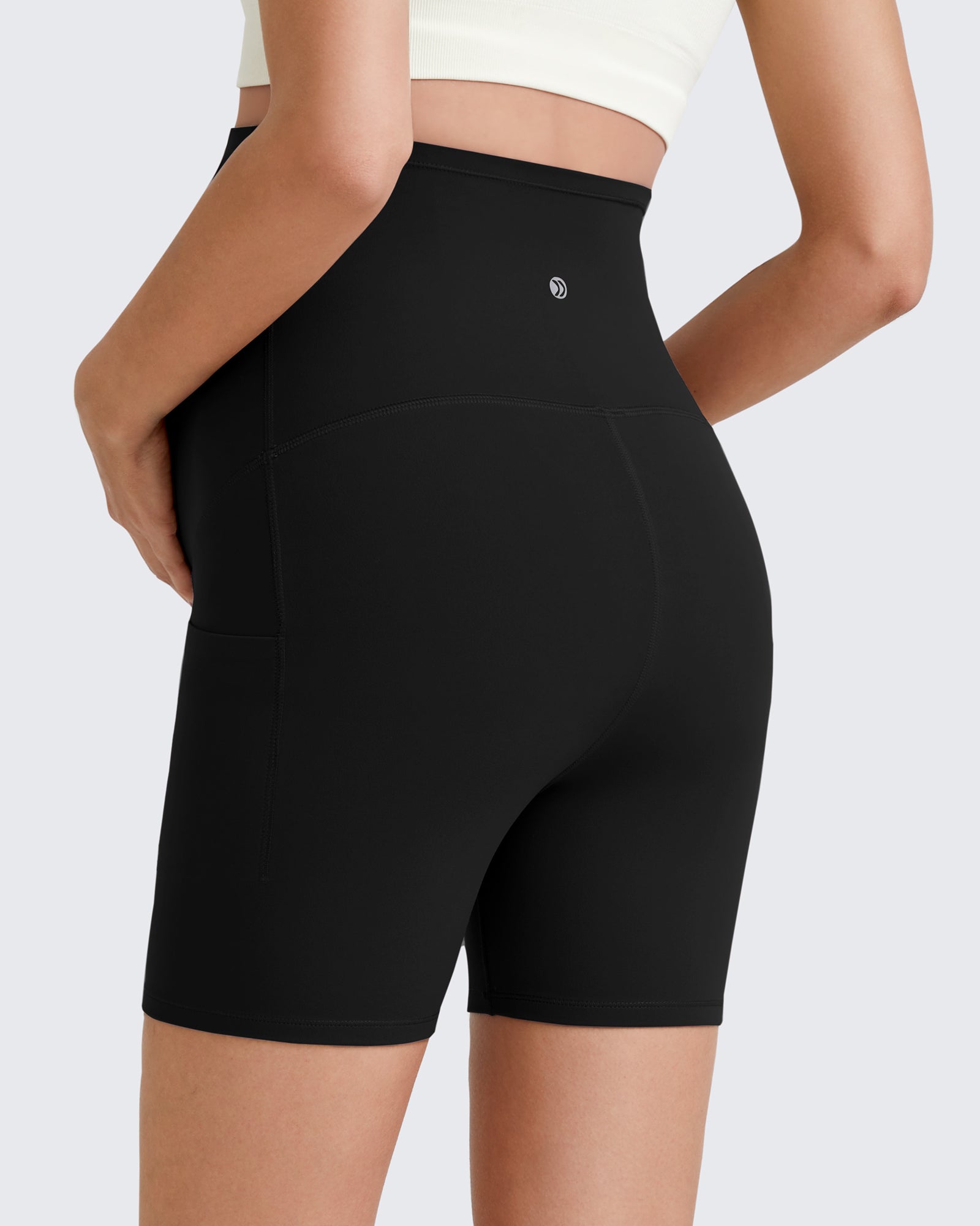 G4Free Activewear - BareFeel Maternity Athletic Legging Shorts 5'' -GF25AY336AA-S-GF25AY336AB-M-GF25AY336AC-L-GF25AY336AD-XL-GF25AY336AE-XXL