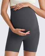 G4Free Activewear - BareFeel Maternity Athletic Legging Shorts 5'' -GF25AY336AA-S-GF25AY336AB-M-GF25AY336AC-L-GF25AY336AD-XL-GF25AY336AE-XXL