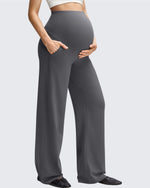 G4Free Activewear - BareFeel Maternity Casual Pockets Wide-Leg Pants -GF25JY593AF-XS-GF25JY594AF-XS-GF25JY595AF-XS-GF25JY593AA-S-GF25JY594AA-S