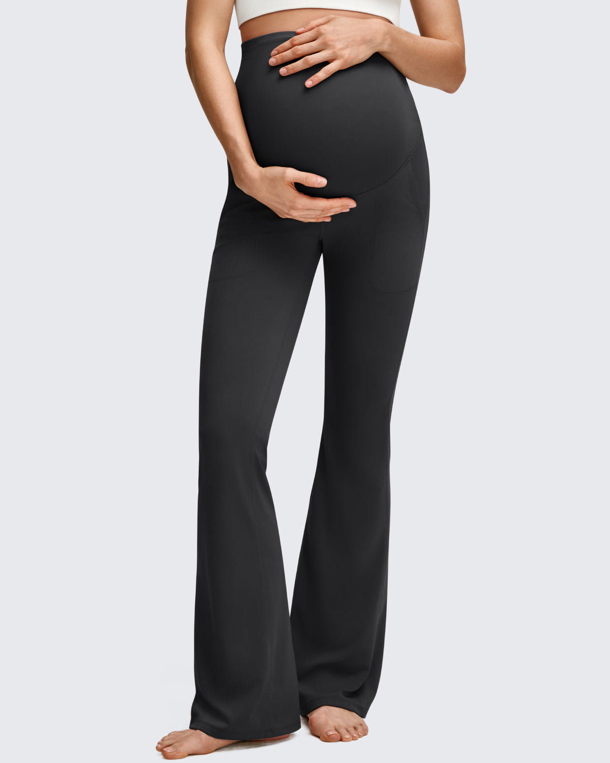 G4Free Activewear - BareFeel Maternity Pockets Dress Flare Leggings -GF25AY605AF-XS-GF25AY606AF-XS-GF25AY607AF-XS-GF25AY605AA-S-GF25AY606AA-S