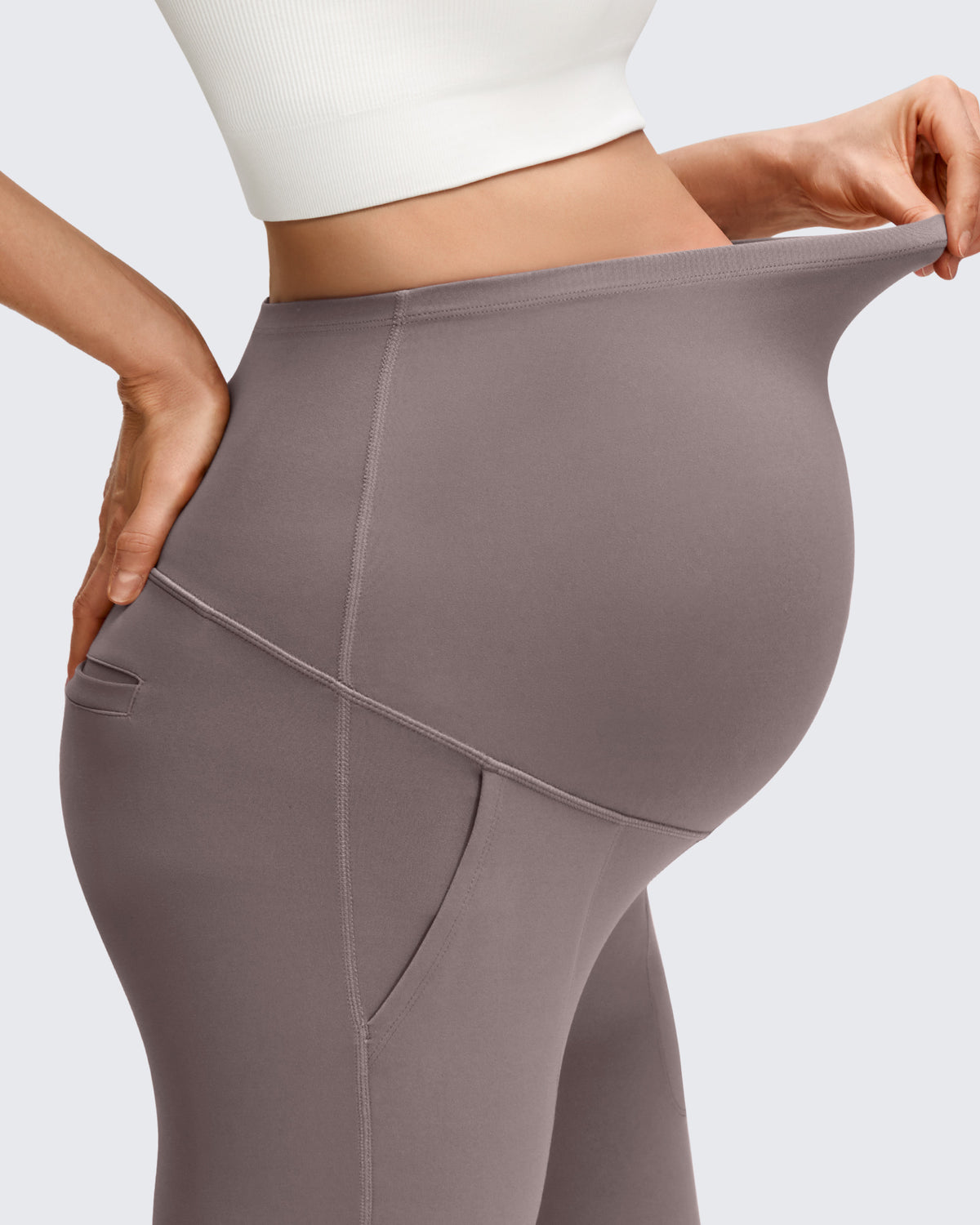 G4Free Activewear - BareFeel Maternity Pockets Dress Flare Leggings -GF25AY605AF-XS-GF25AY606AF-XS-GF25AY607AF-XS-GF25AY605AA-S-GF25AY606AA-S