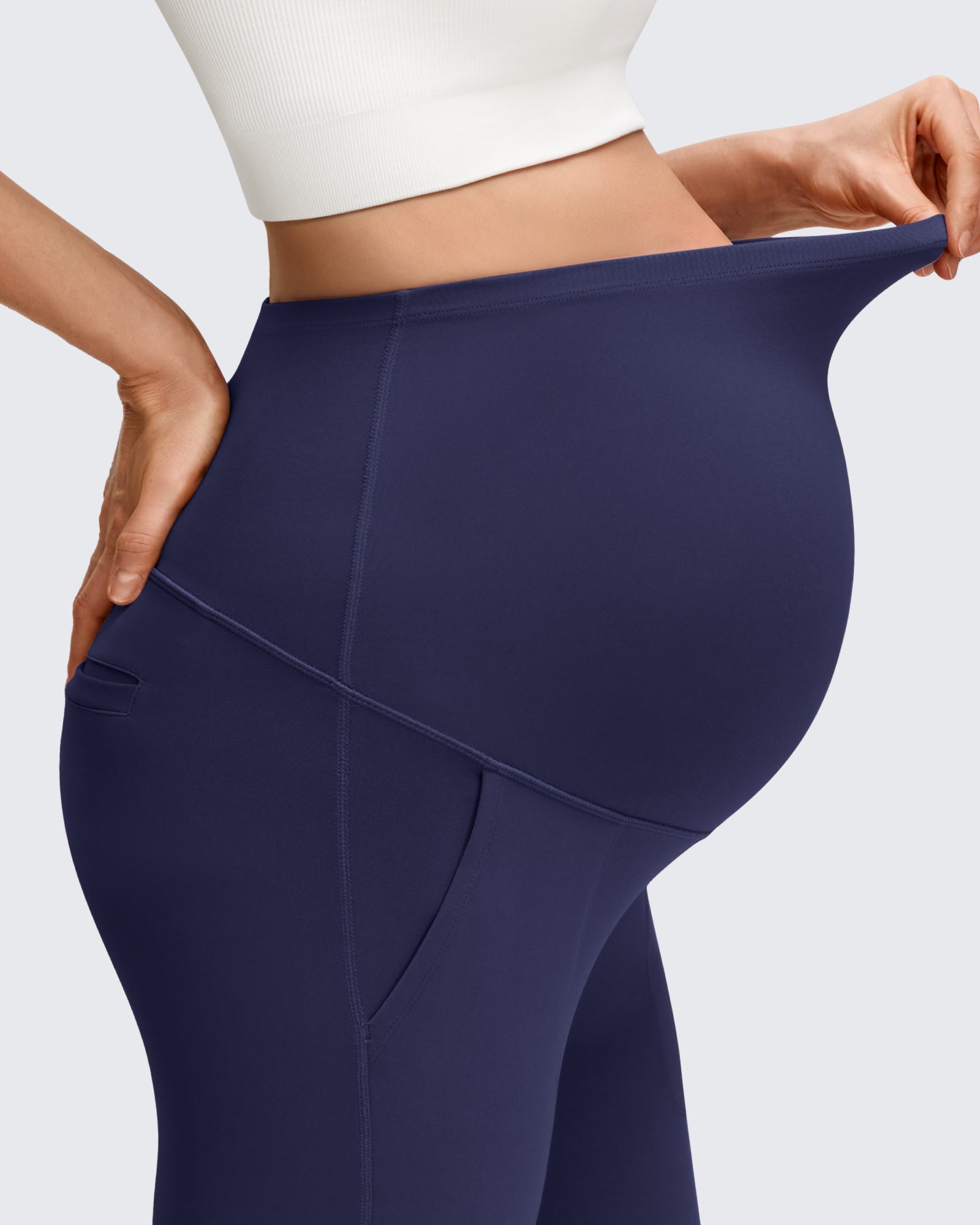 G4Free Activewear - BareFeel Maternity Pockets Dress Flare Leggings -GF25AY605AF-XS-GF25AY606AF-XS-GF25AY607AF-XS-GF25AY605AA-S-GF25AY606AA-S