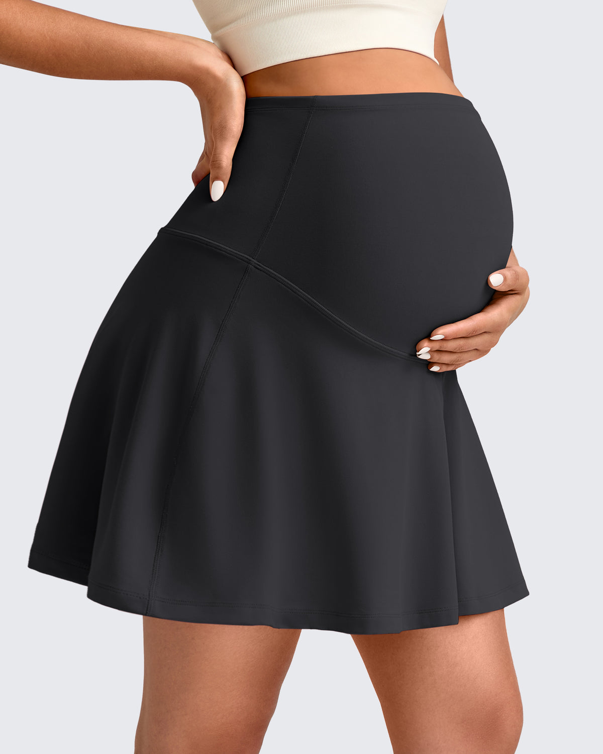 G4Free Activewear - BareFeel One Pocket Maternity Tennis Skirt -GF25HY517BA-S-GF25HY517BB-M-GF25HY517BC-L-GF25HY517BD-XL-GF25HY517BF-XS