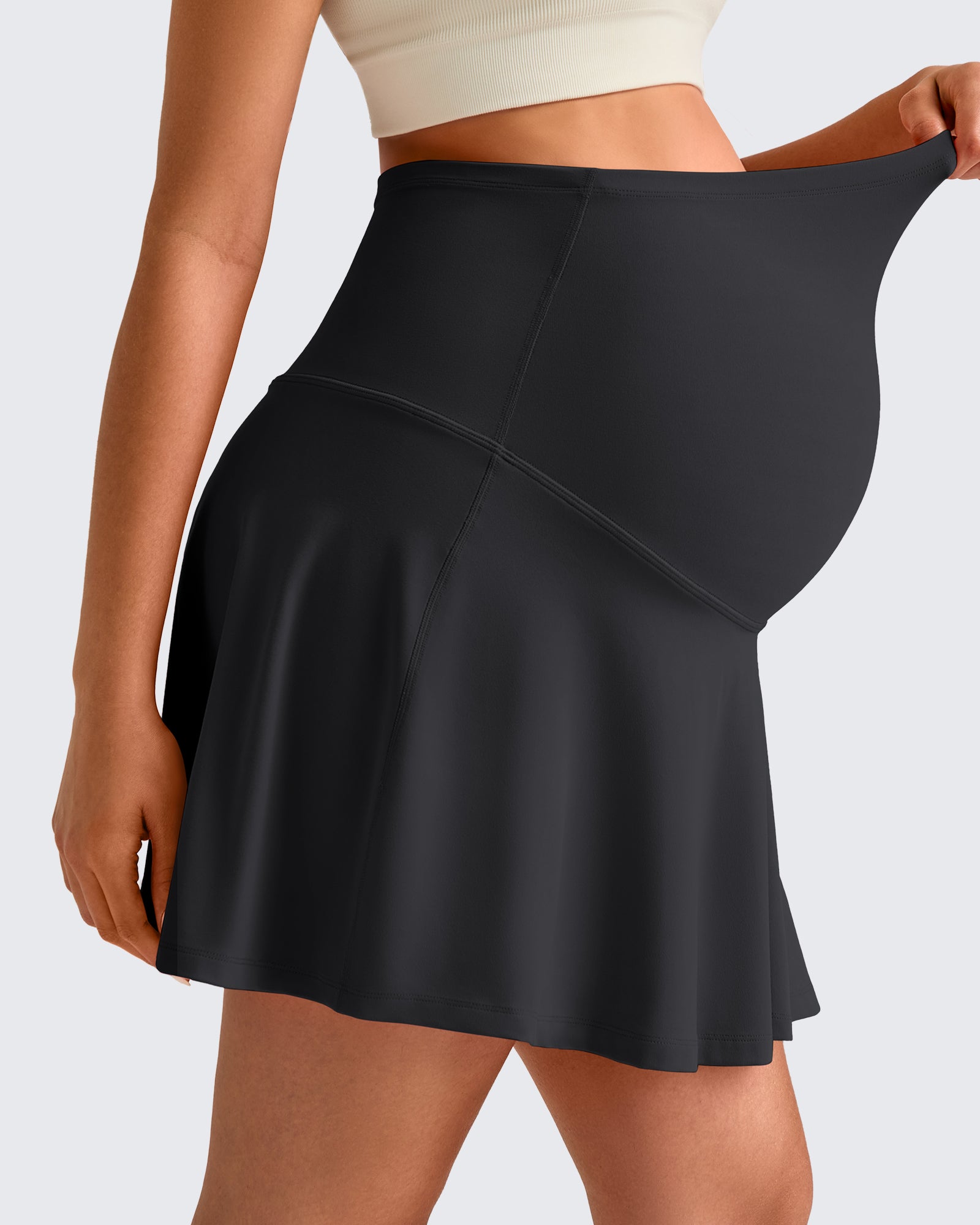 G4Free Activewear - BareFeel One Pocket Maternity Tennis Skirt -GF25HY517BA-S-GF25HY517BB-M-GF25HY517BC-L-GF25HY517BD-XL-GF25HY517BF-XS