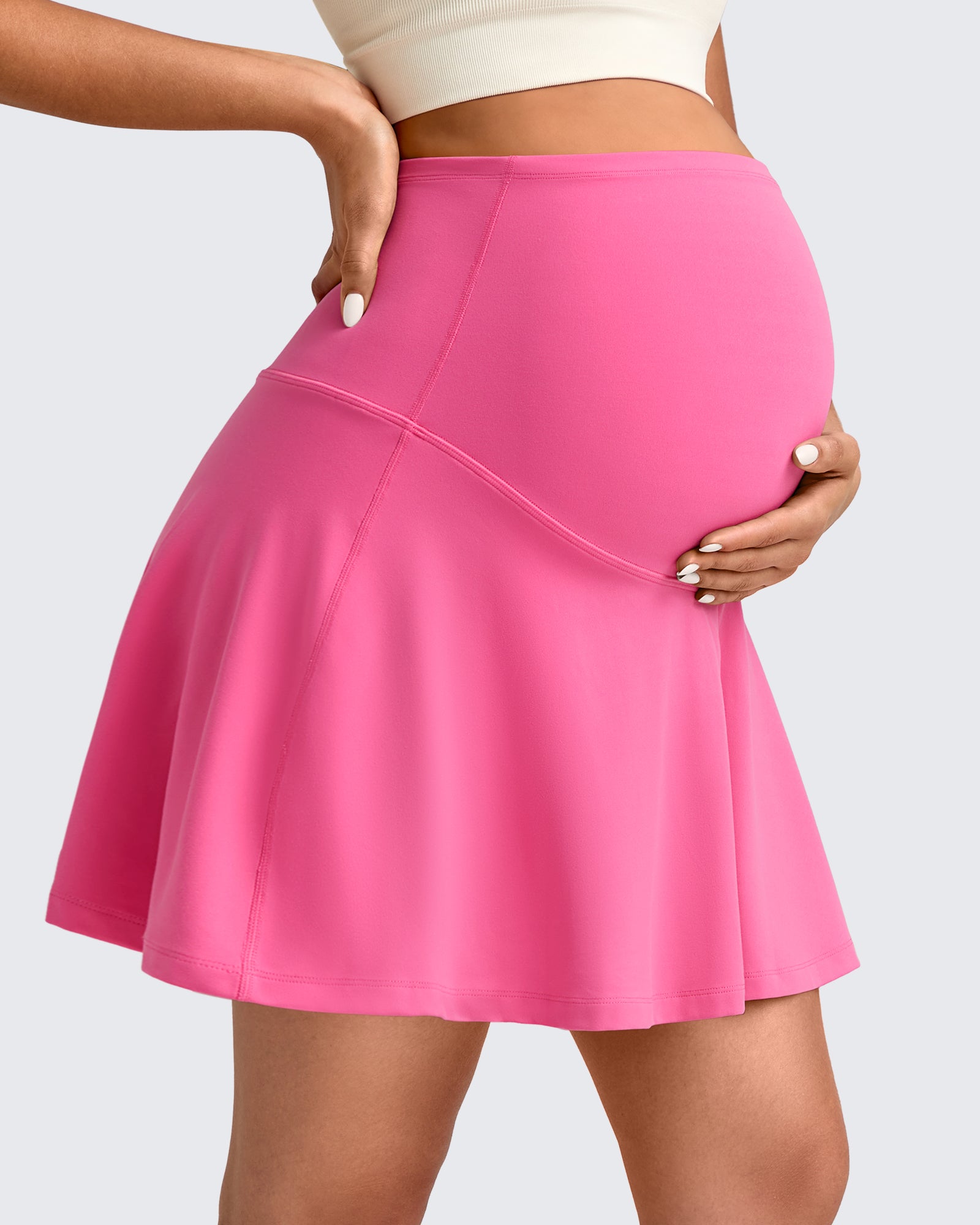 G4Free Activewear - BareFeel One Pocket Maternity Tennis Skirt -GF25HY517BA-S-GF25HY517BB-M-GF25HY517BC-L-GF25HY517BD-XL-GF25HY517BF-XS