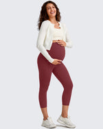 G4Free Activewear - BareFeel Pregnancy Capri Leggings 21'' -GF25AY500AA-S-GF25AY500AB-M-GF25AY500AC-L-GF25AY500AD-XL-GF25AY500AE-XXL