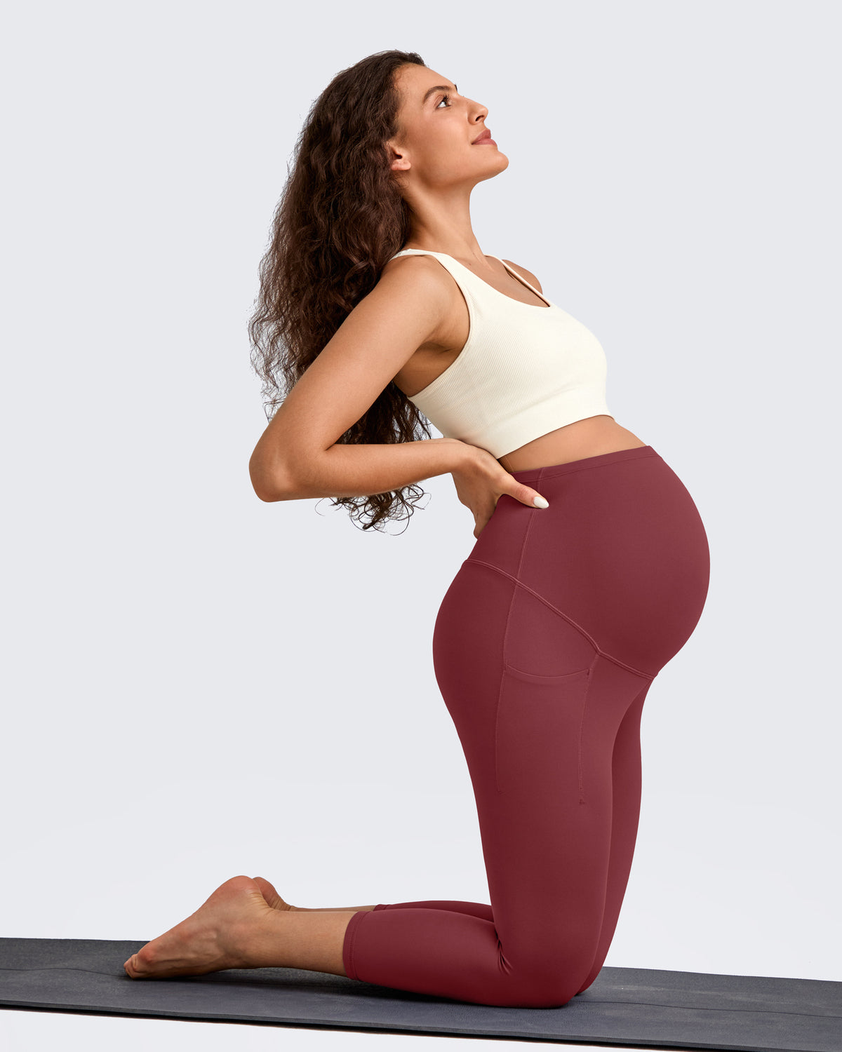 G4Free Activewear - BareFeel Pregnancy Capri Leggings 21'' -GF25AY500AA-S-GF25AY500AB-M-GF25AY500AC-L-GF25AY500AD-XL-GF25AY500AE-XXL