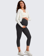 G4Free Activewear - BareFeel Pregnancy Capri Leggings 21'' -GF25AY500AA-S-GF25AY500AB-M-GF25AY500AC-L-GF25AY500AD-XL-GF25AY500AE-XXL