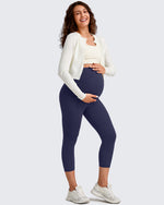 G4Free Activewear - BareFeel Pregnancy Capri Leggings 21'' -GF25AY500AA-S-GF25AY500AB-M-GF25AY500AC-L-GF25AY500AD-XL-GF25AY500AE-XXL
