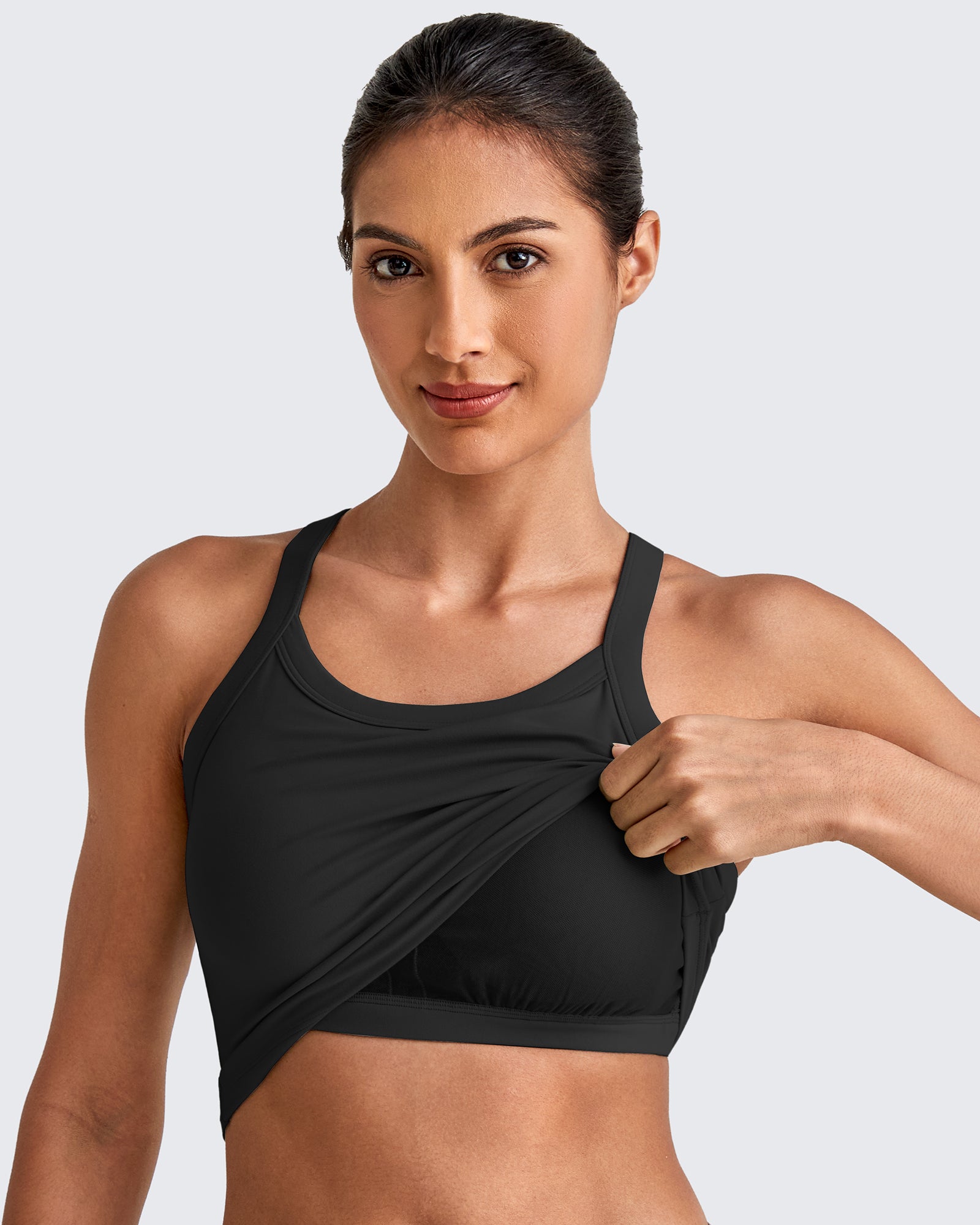 G4Free Activewear - BareFeel Racerback Cropped Sports Bra -GF25L448CA-S-GF25L448CB-M-GF25L448CC-L-GF25L448CD-XL-GF25L448CF-XS
