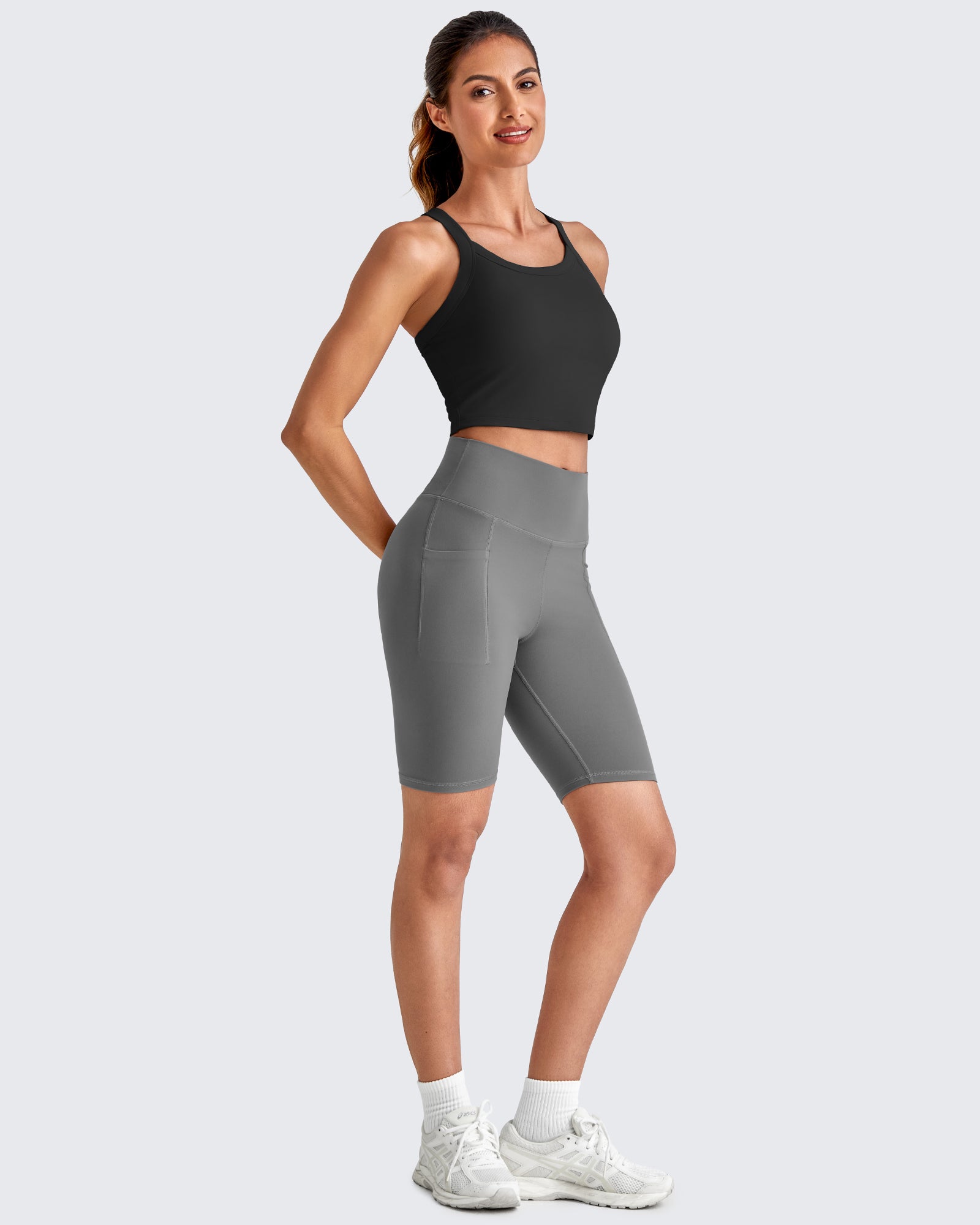 G4Free Activewear - BareFeel Racerback Cropped Sports Bra -GF25L448CA-S-GF25L448CB-M-GF25L448CC-L-GF25L448CD-XL-GF25L448CF-XS