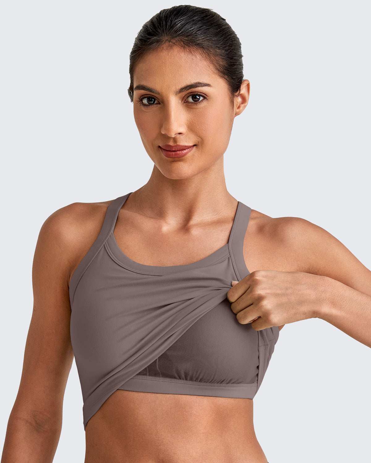 G4Free Activewear - BareFeel Racerback Cropped Sports Bra -GF25L448CA-S-GF25L448CB-M-GF25L448CC-L-GF25L448CD-XL-GF25L448CF-XS