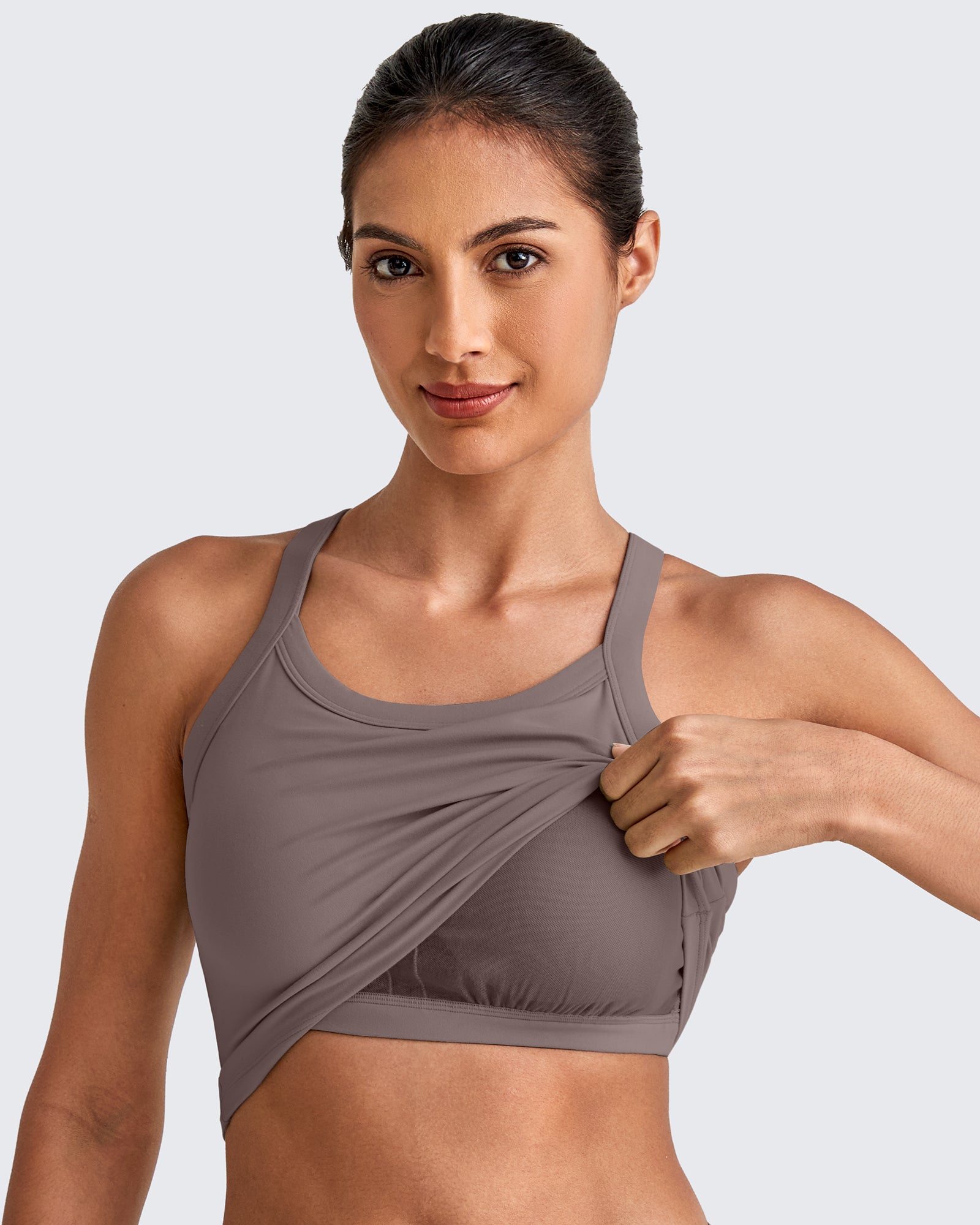 G4Free Activewear - BareFeel Racerback Cropped Sports Bra -GF25L448CA-S-GF25L448CB-M-GF25L448CC-L-GF25L448CD-XL-GF25L448CF-XS