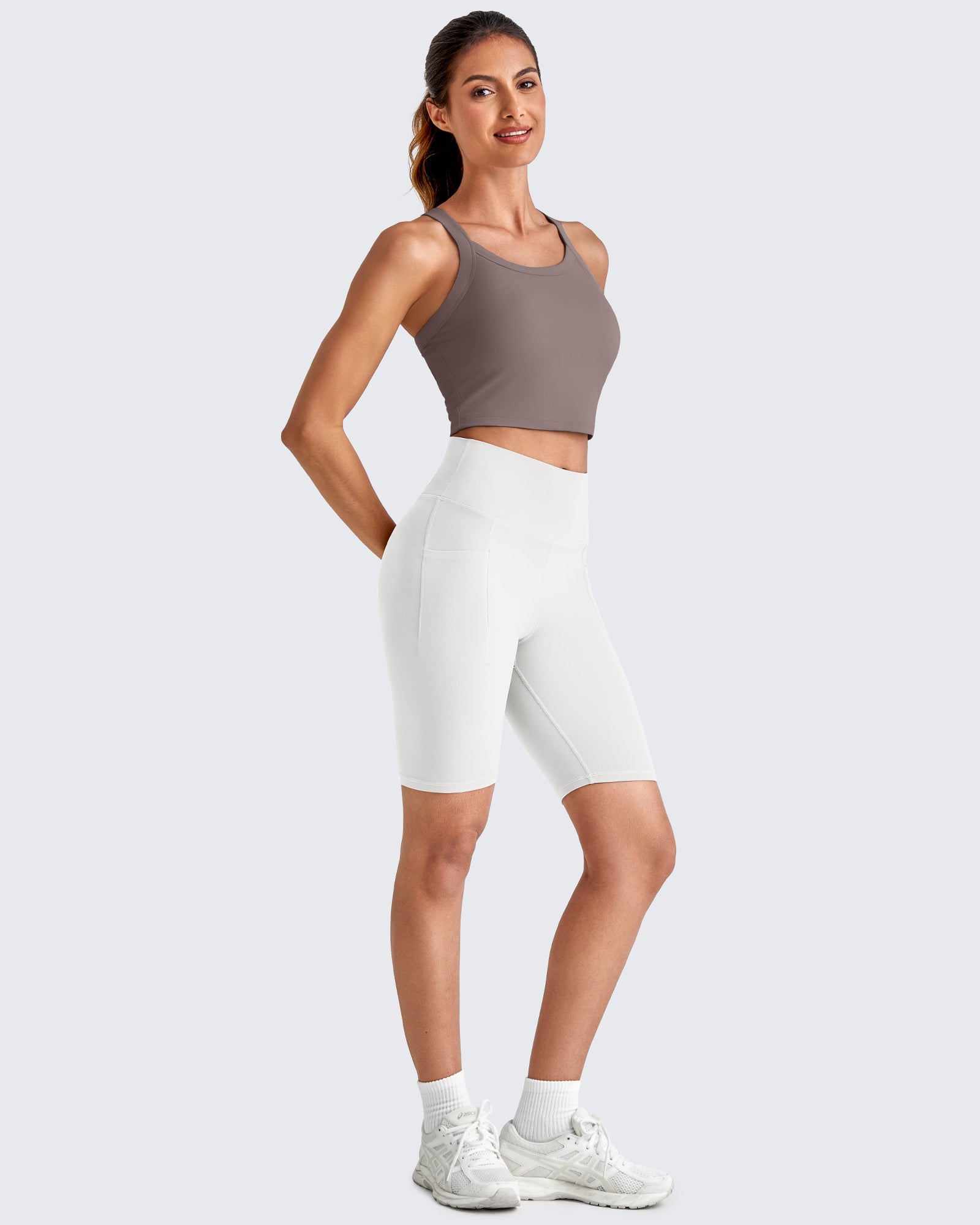 G4Free Activewear - BareFeel Racerback Cropped Sports Bra -GF25L448CA-S-GF25L448CB-M-GF25L448CC-L-GF25L448CD-XL-GF25L448CF-XS