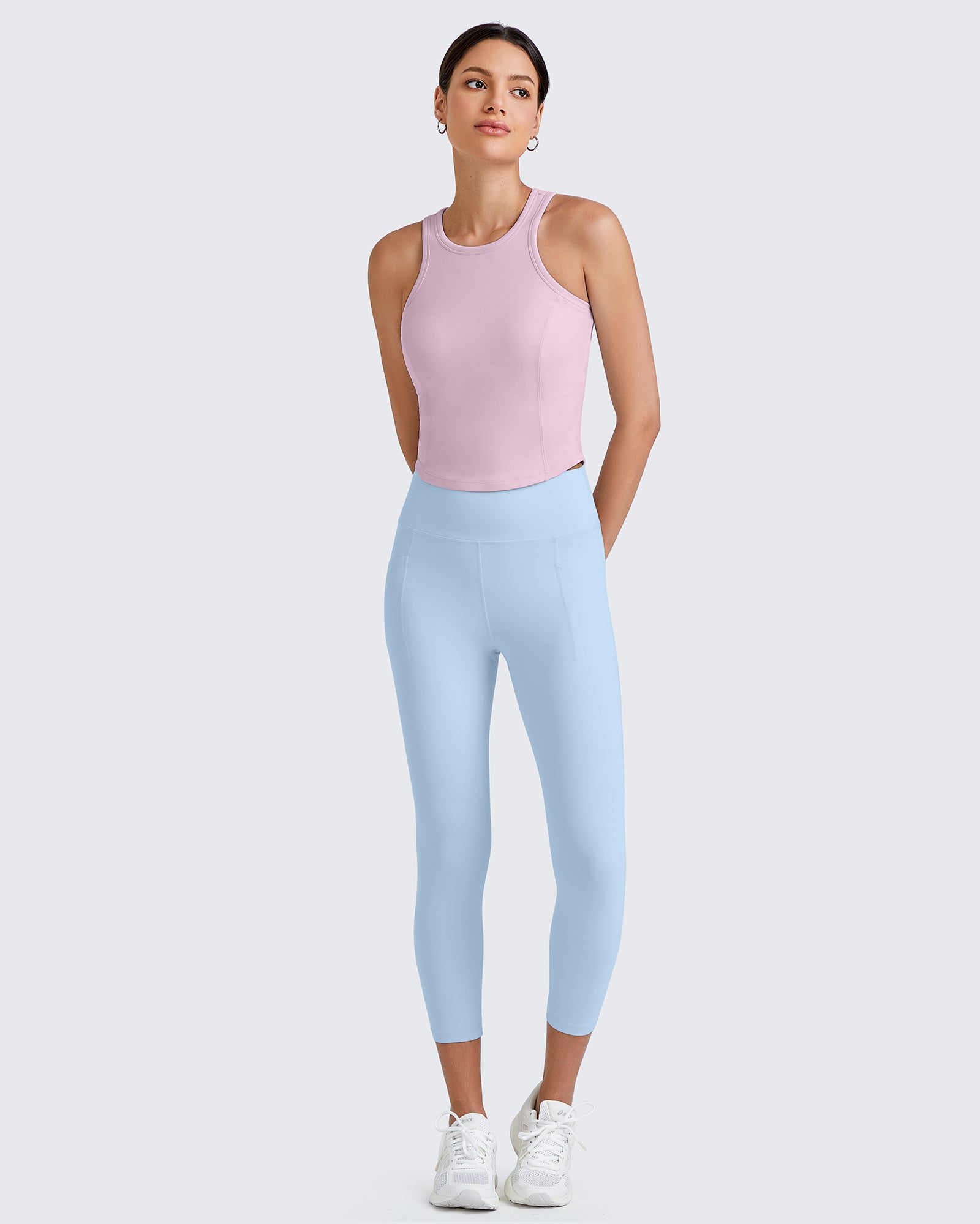 G4Free Activewear - BareFeel Racerback Sport Bras Tank -GF25L392EA-S-GF25L392EB-M-GF25L392EC-L-GF25L392ED-XL-GF25L392EF-XS