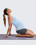 G4Free Activewear - BareFeel Ruched Workout Pregnancy Tank -GF25LY405FA-S-GF25LY405FB-M-GF25LY405FC-L-GF25LY405FD-XL-GF25LY405FF-XS